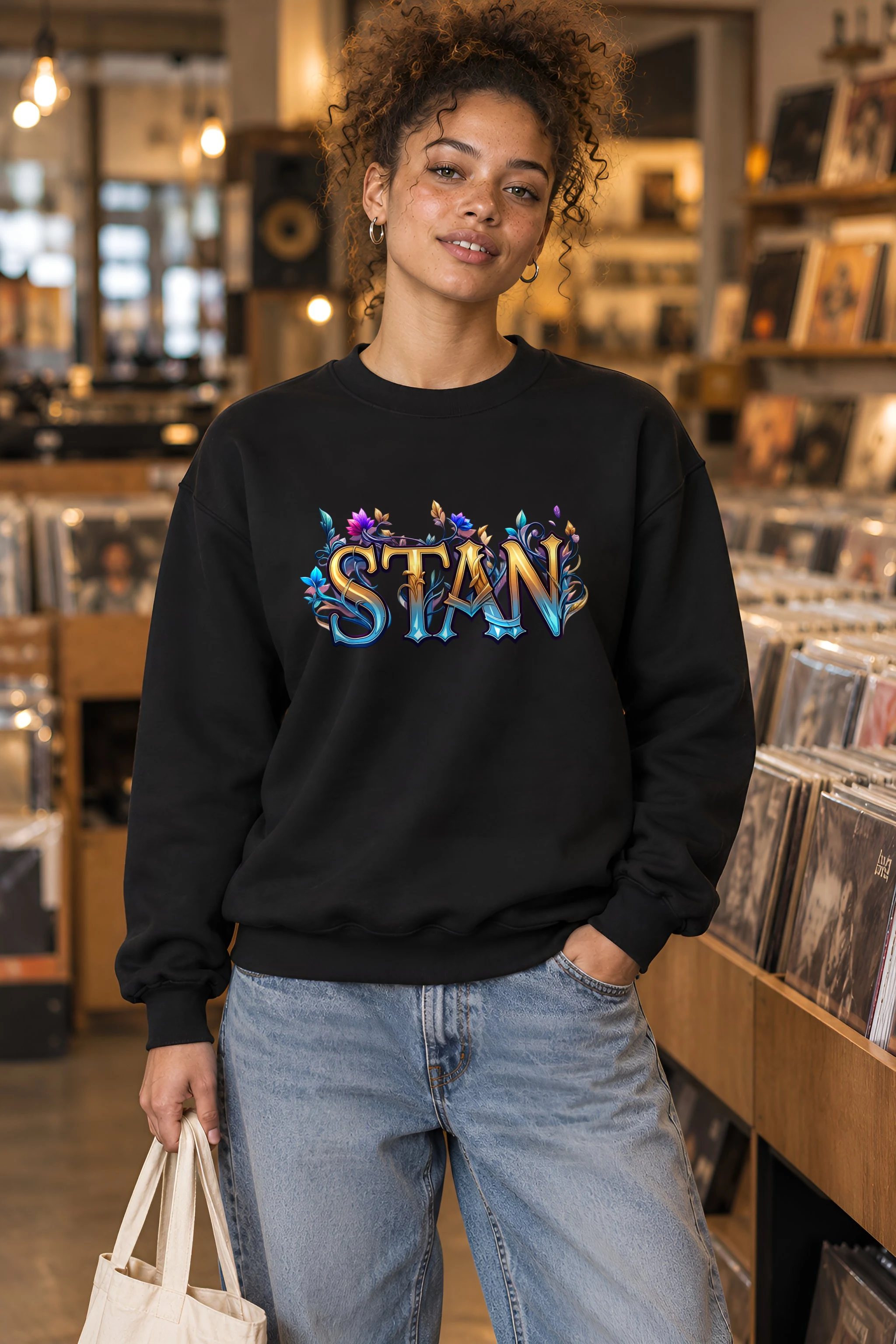 "Stan Floral Script" 1 Crewneck Sweatshirt