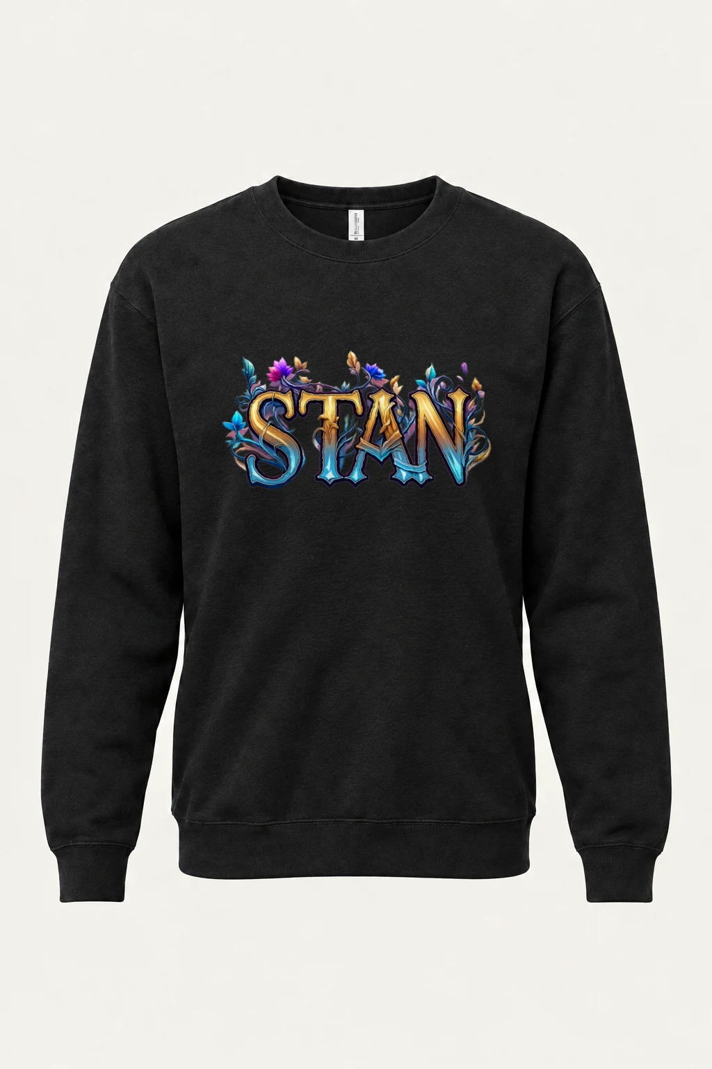 "Stan Floral Script" Heavy Blend Unisex Crewneck Sweatshirt | Gildan 18000