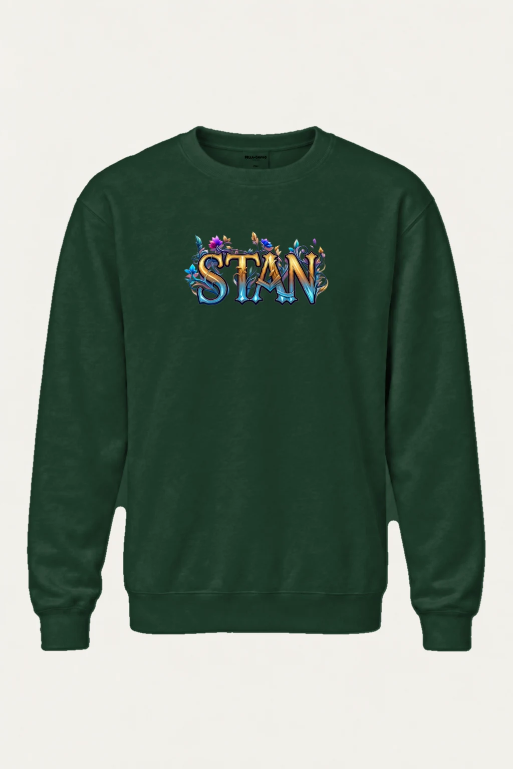 "Stan Floral Script" Heavy Blend Unisex Crewneck Sweatshirt | Gildan 18000