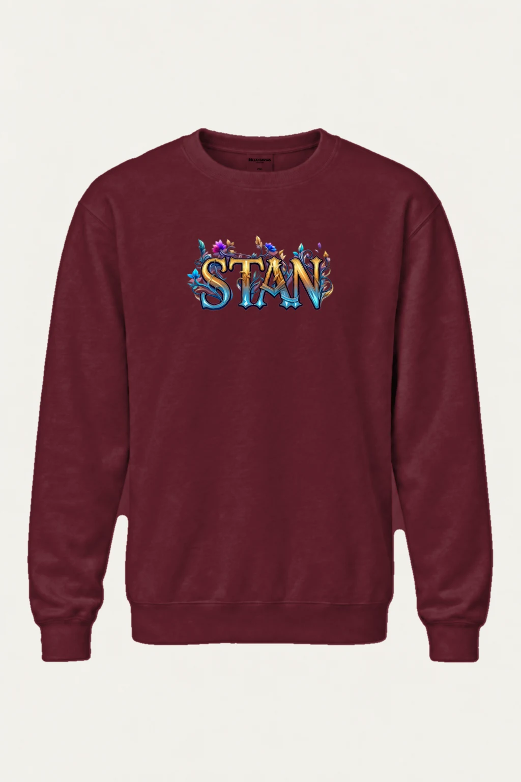 "Stan Floral Script" Heavy Blend Unisex Crewneck Sweatshirt | Gildan 18000