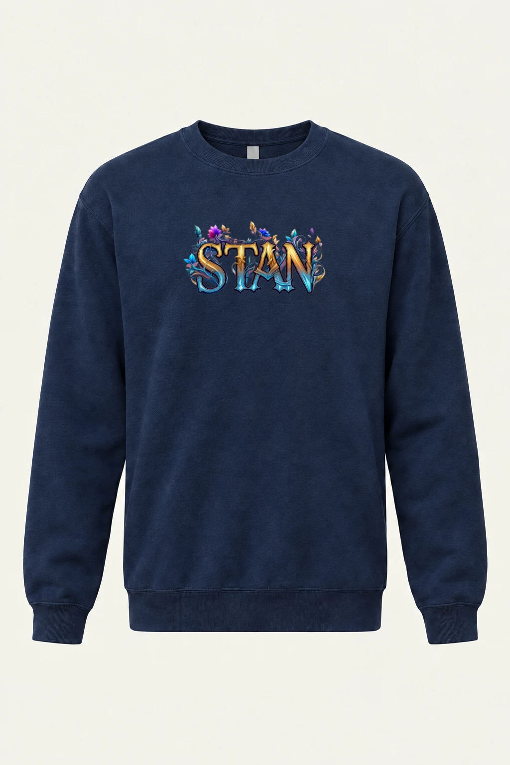 "Stan Floral Script" Heavy Blend Unisex Crewneck Sweatshirt | Gildan 18000