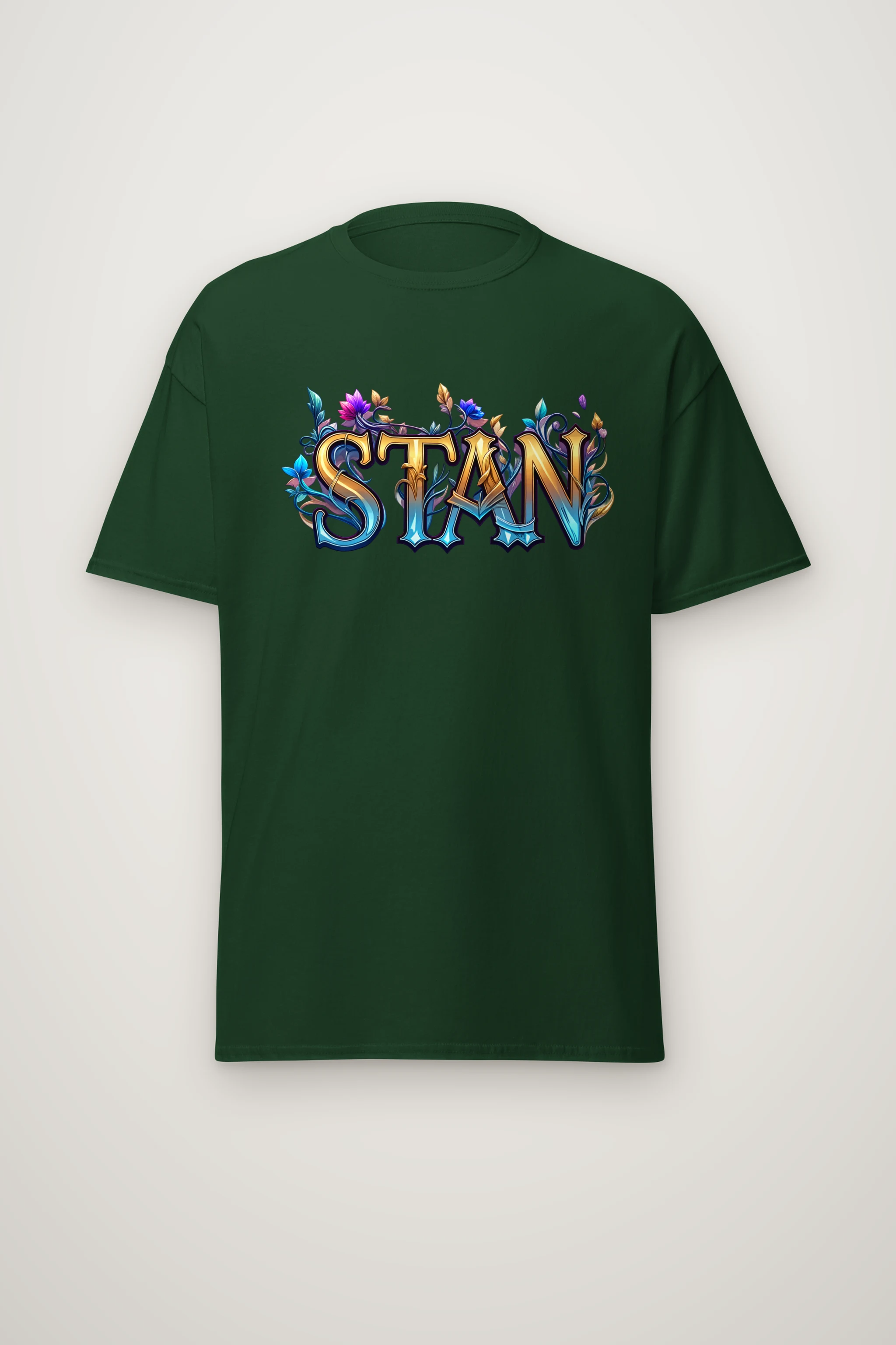 "Stan Floral Script" Heavyweight Unisex Crewneck T-shirt