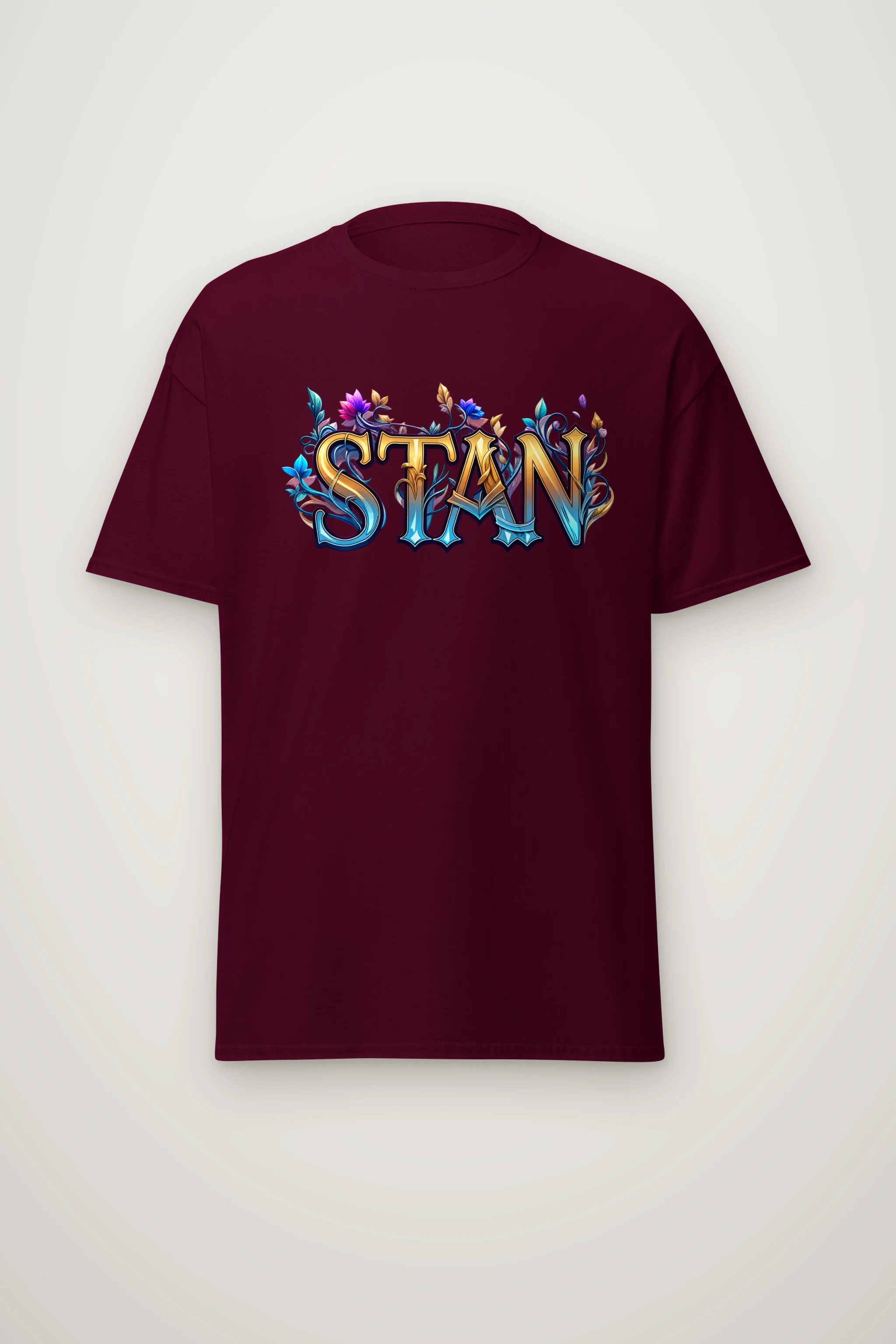 "Stan Floral Script" Heavyweight Unisex Crewneck T-shirt