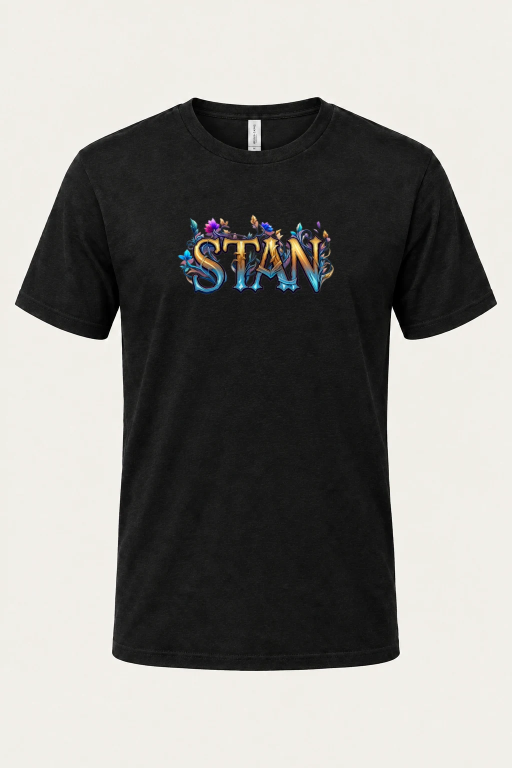 "Stan Floral Script" Heavyweight Unisex Crewneck T-shirt | Gildan 5000