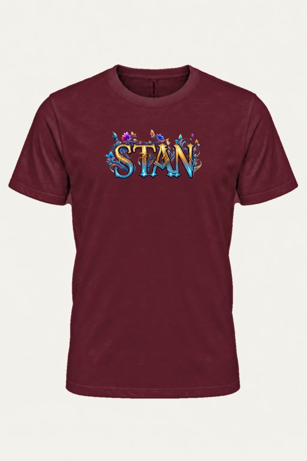 "Stan Floral Script" Heavyweight Unisex Crewneck T-shirt | Gildan 5000