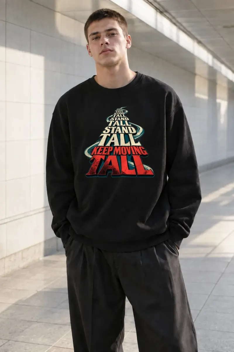 "Stand Tall" Heavy Blend Unisex Crewneck Sweatshirt | Gildan 18000