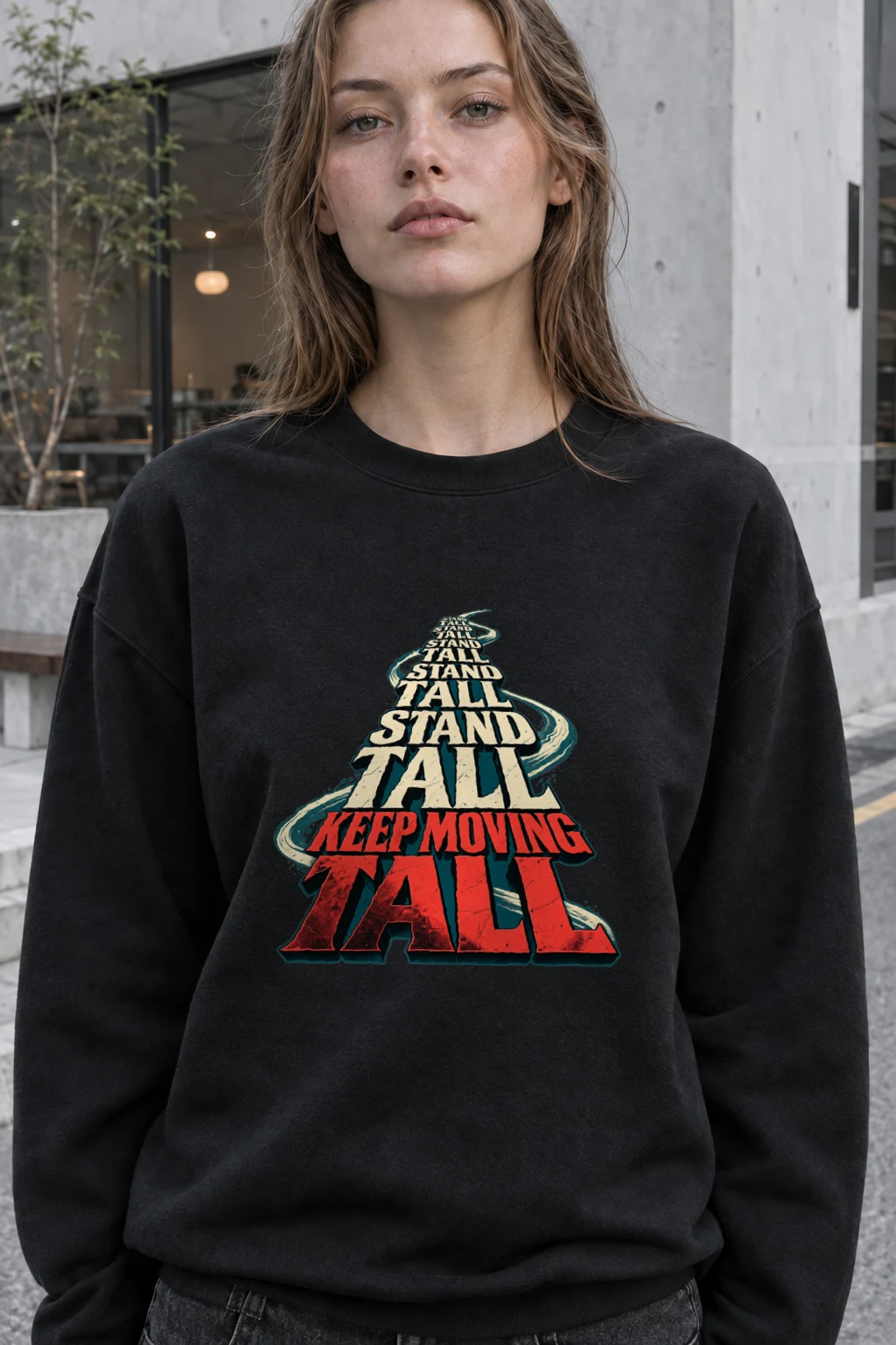 "Stand Tall" Heavy Blend Unisex Crewneck Sweatshirt | Gildan 18000