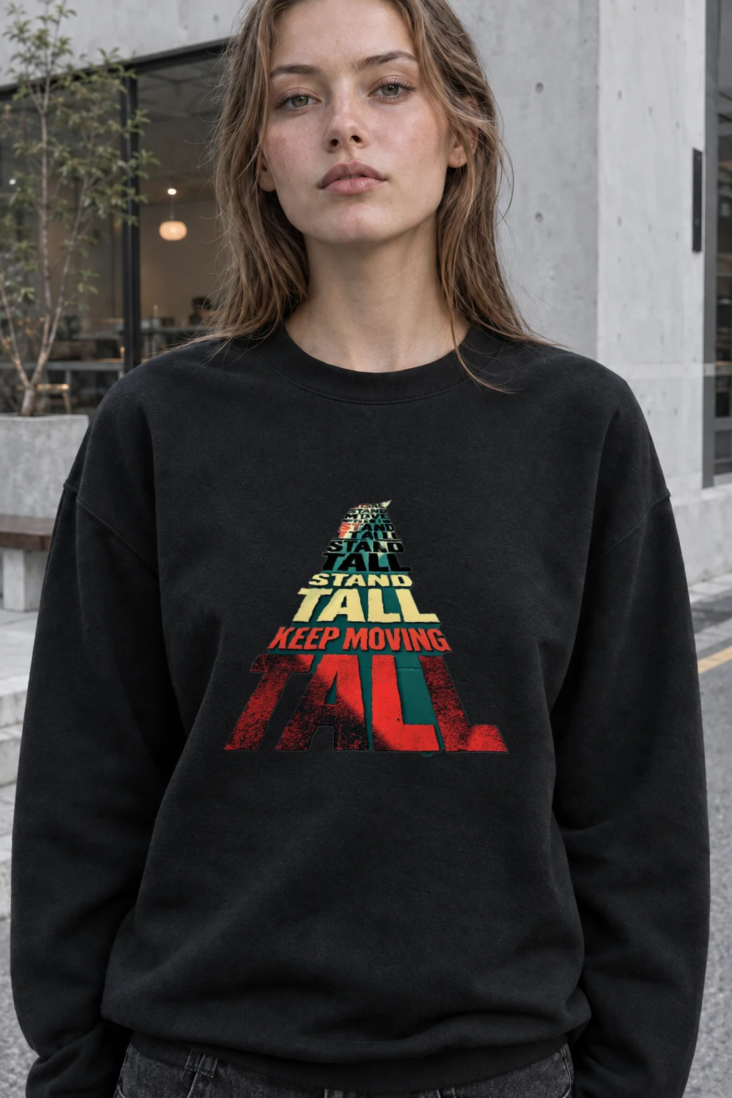 "Stand Tall Pyramid" Heavy Blend Unisex Crewneck Sweatshirt | Gildan 18000