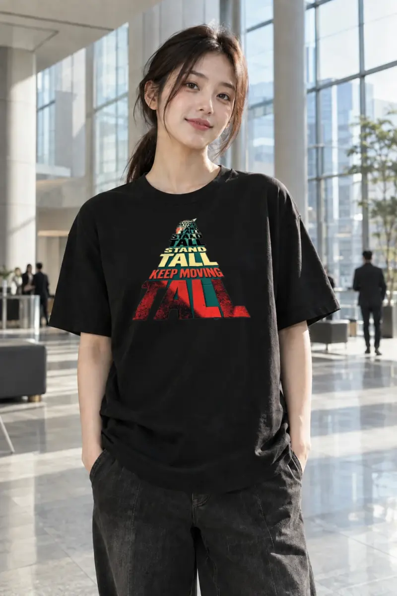 "Stand Tall Pyramid" Heavyweight Unisex Crewneck T-shirt | Gildan 5000