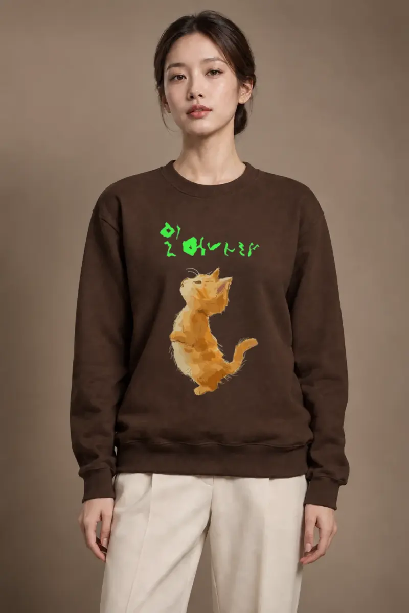 "Stand Up Kitten" Heavy Blend Unisex Crewneck Sweatshirt | Gildan 18000