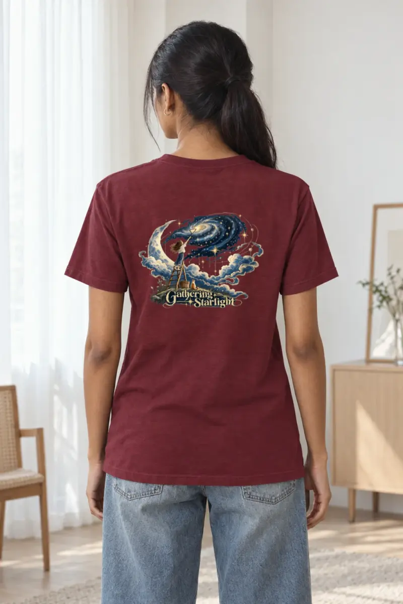 "Star Gathering Ladder" Heavyweight Unisex Crewneck T-shirt | Gildan 5000