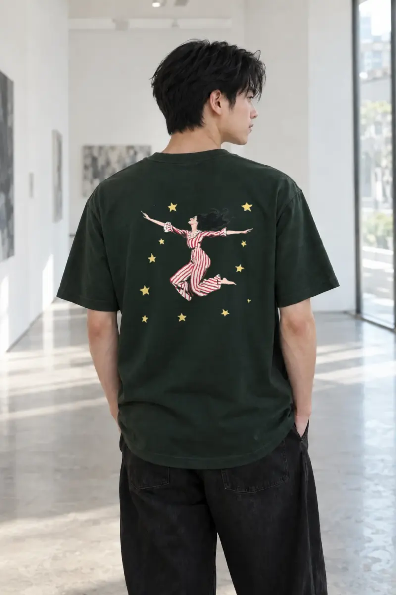 "Starbound Leap" Heavyweight Unisex Crewneck T-shirt | Gildan 5000