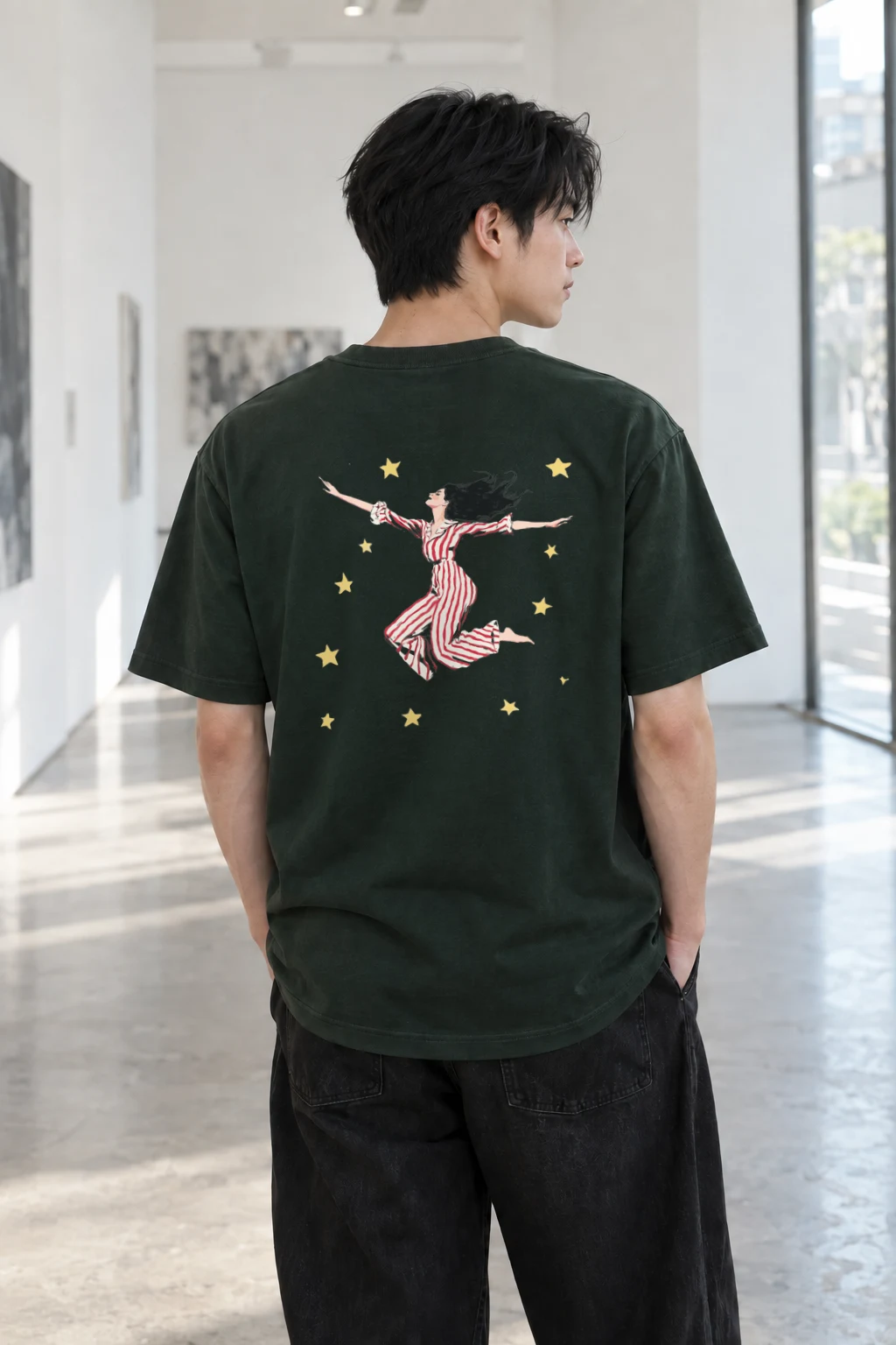 "Starbound Leap" Heavyweight Unisex Crewneck T-shirt | Gildan 5000