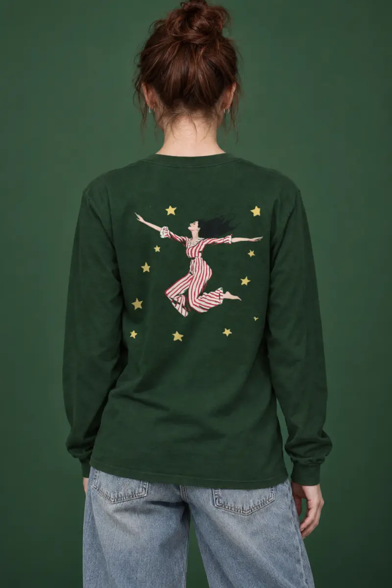 "Starbound Stripe Leap" Unisex Longsleeve T-shirt