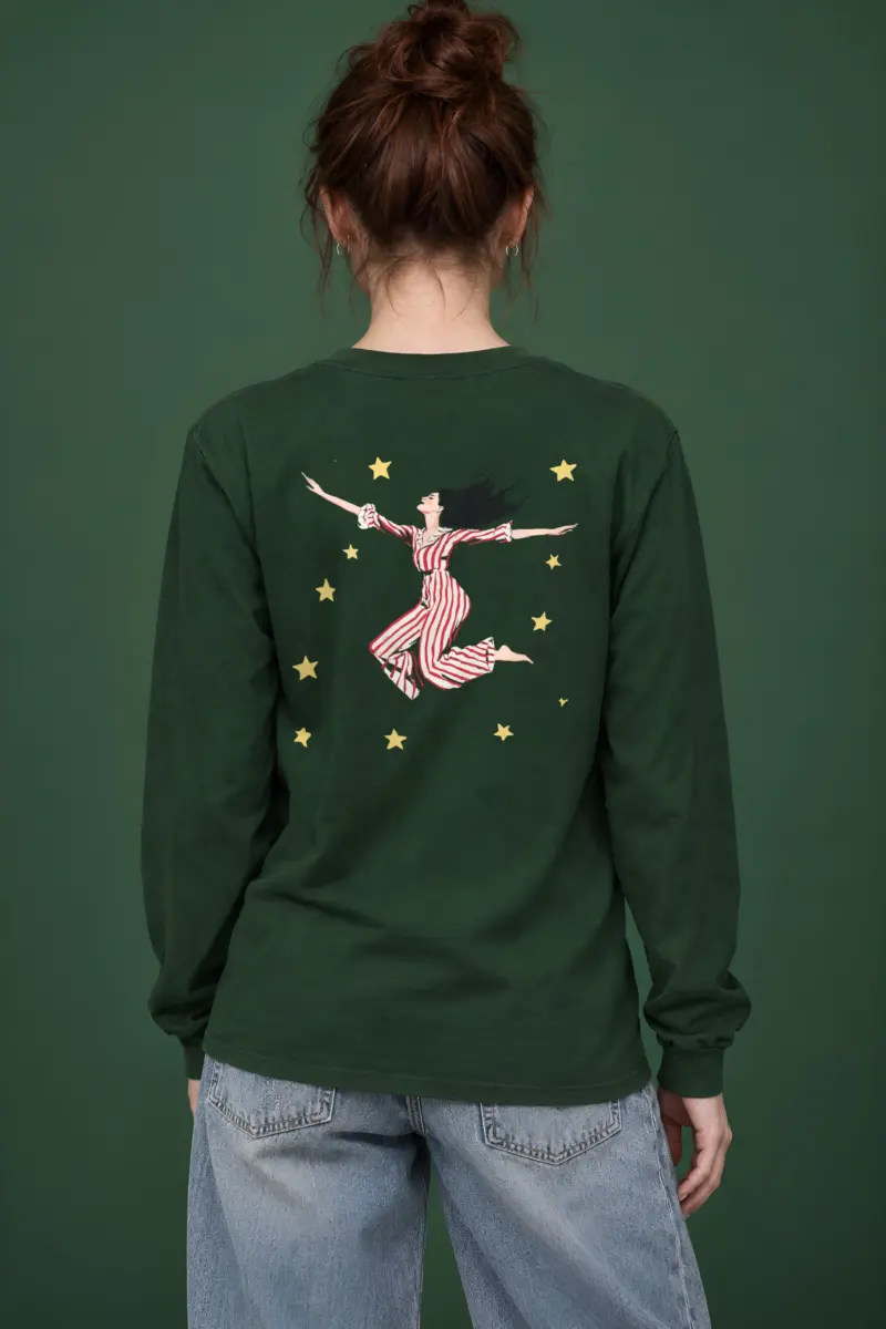 "Starbound Stripe Leap" Unisex Longsleeve T-shirt