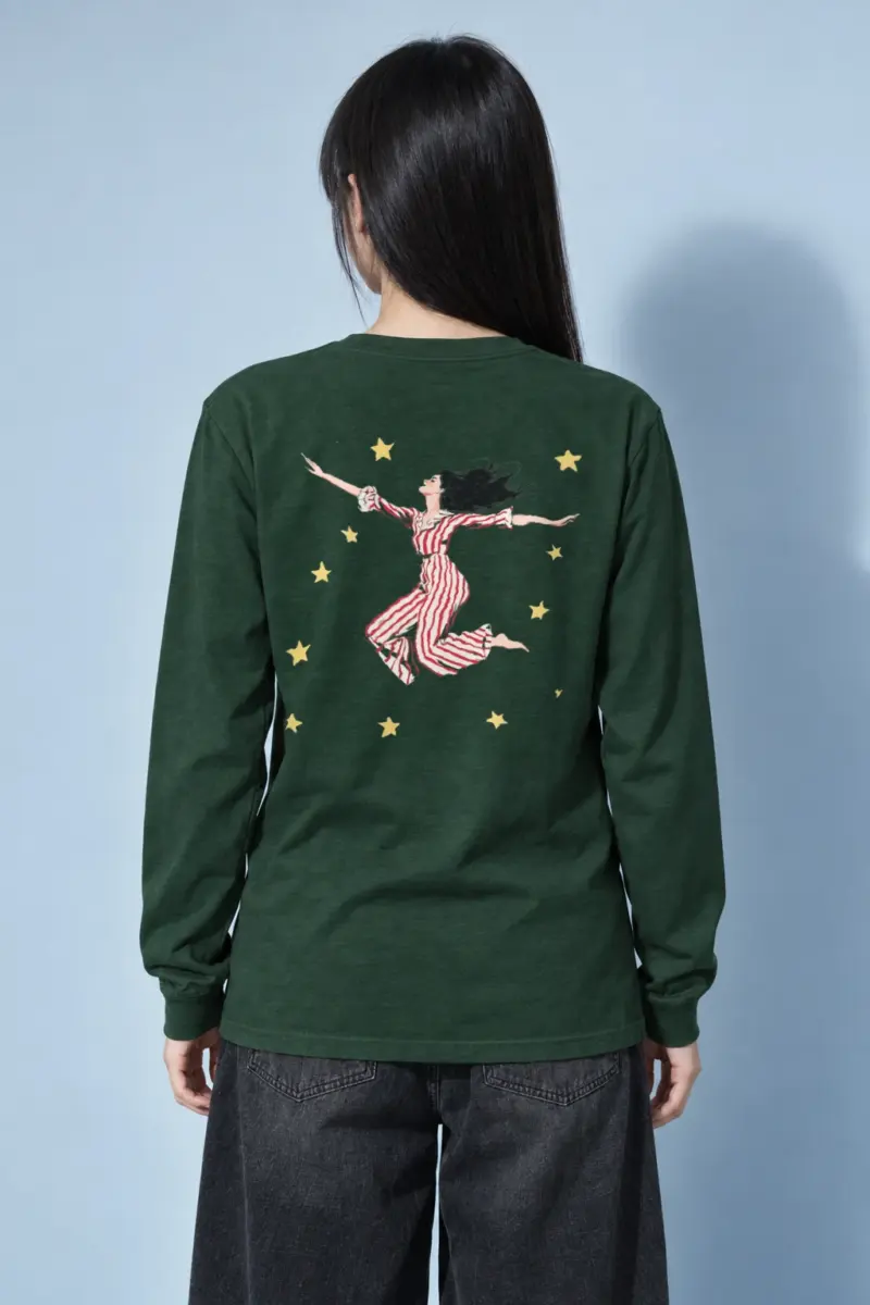 "Starbound Stripe Leap" Unisex Longsleeve T-shirt | Gildan 2400