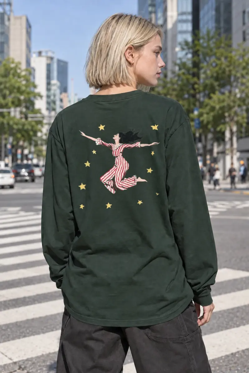 “Starbound Stripe Leap” Unisex Longsleeve T-shirt | Gildan 2400