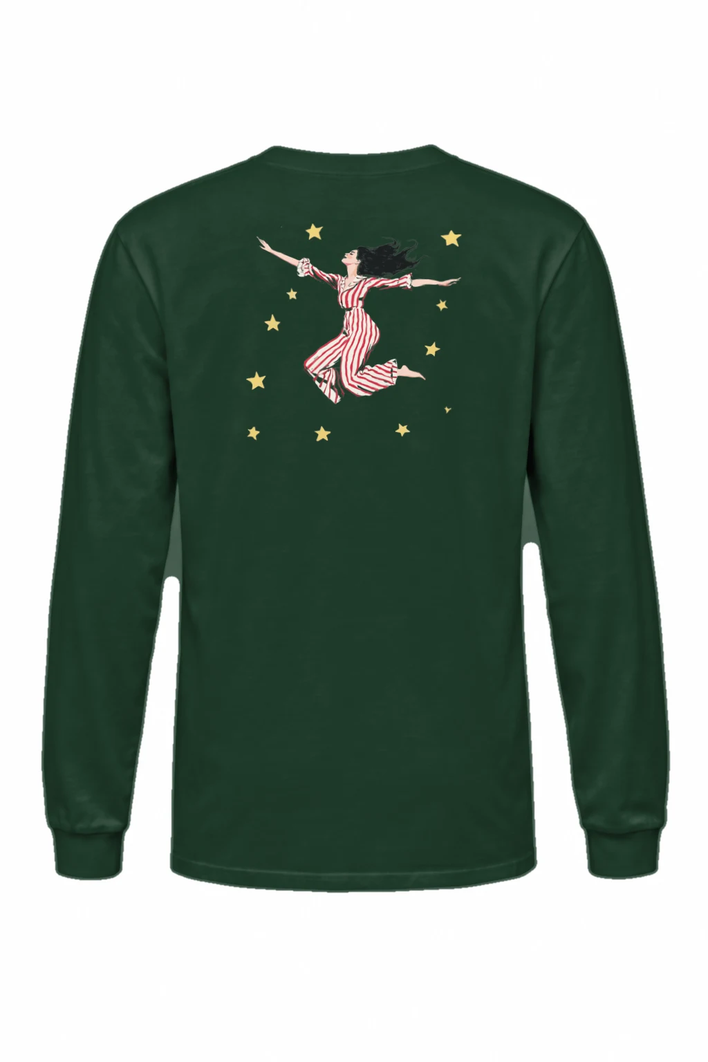 "Starbound Stripe Leap" Unisex Longsleeve T-shirt | Gildan 2400