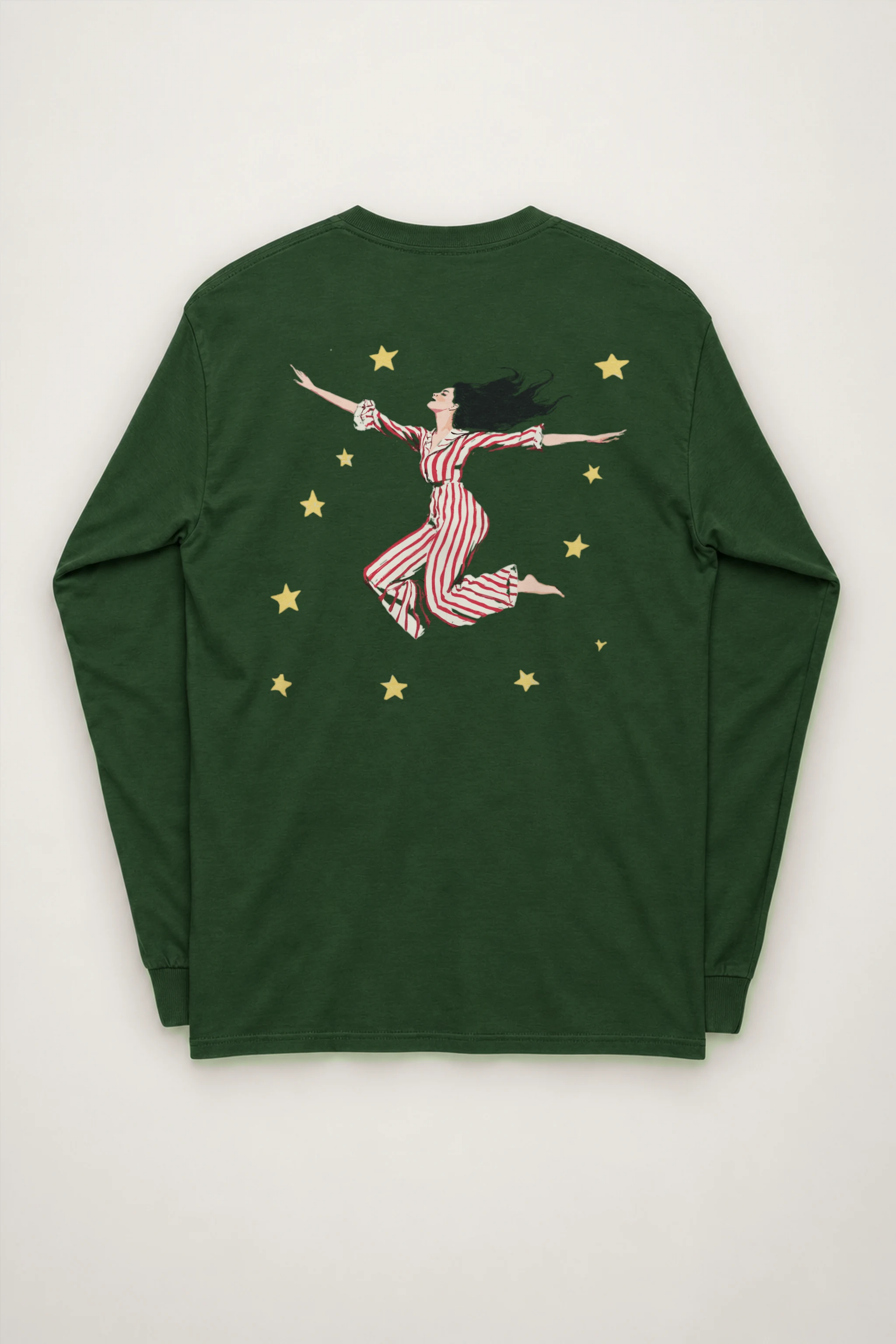 "Starbound Stripe Leap" Unisex Longsleeve T-shirt
