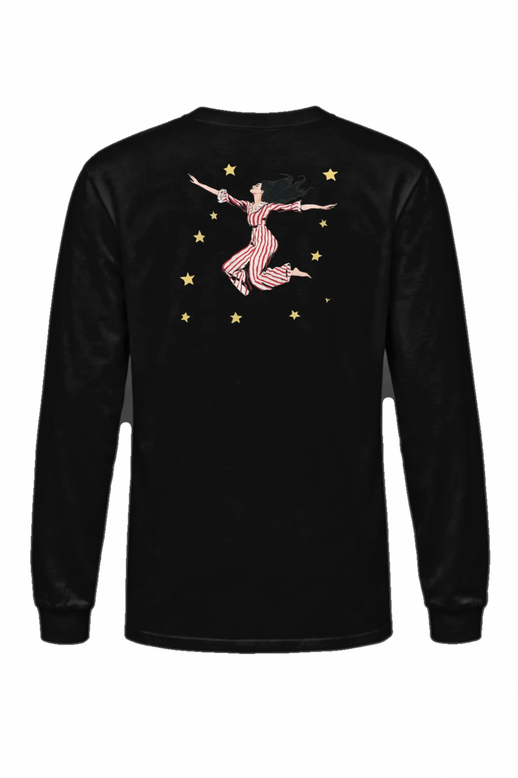 "Starbound Stripe Leap" Unisex Longsleeve T-shirt | Gildan 2400