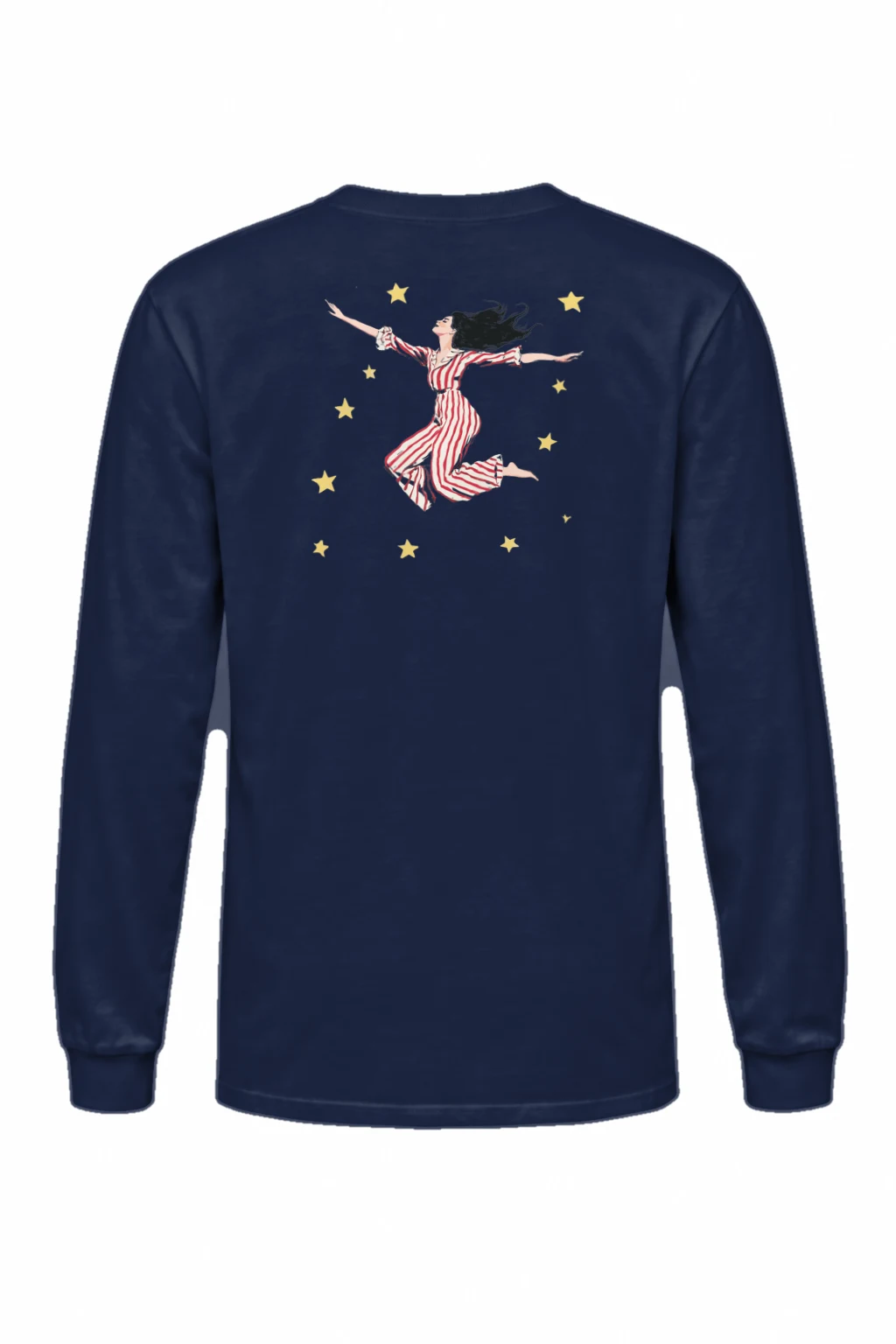 "Starbound Stripe Leap" Unisex Longsleeve T-shirt | Gildan 2400
