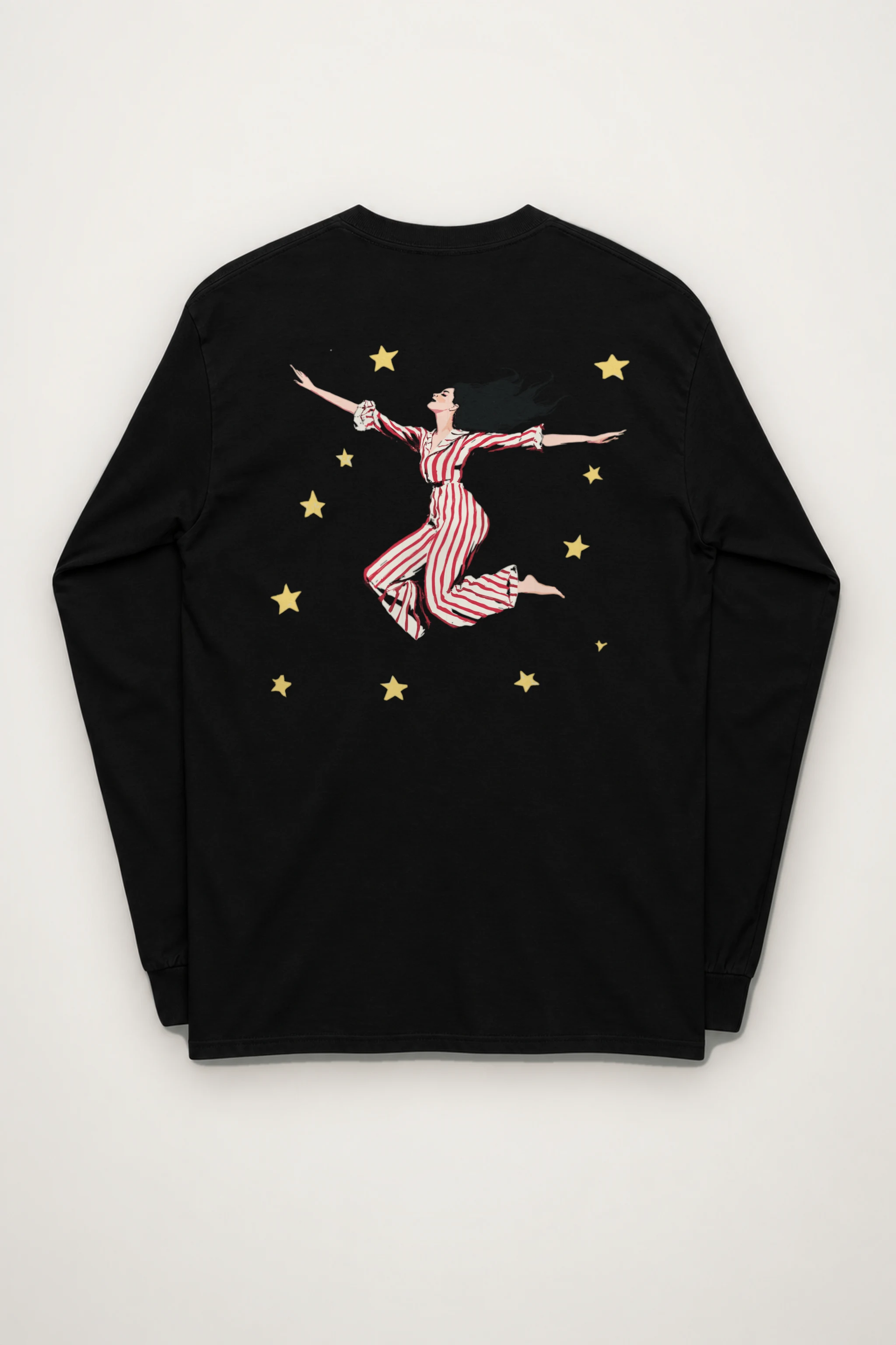 "Starbound Stripe Leap" Unisex Longsleeve T-shirt