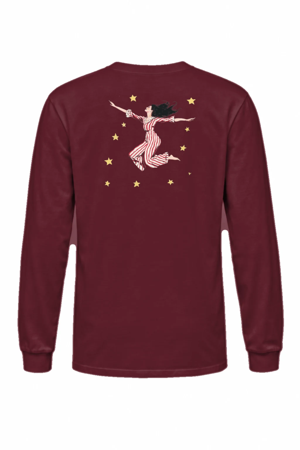 "Starbound Stripe Leap" Unisex Longsleeve T-shirt | Gildan 2400