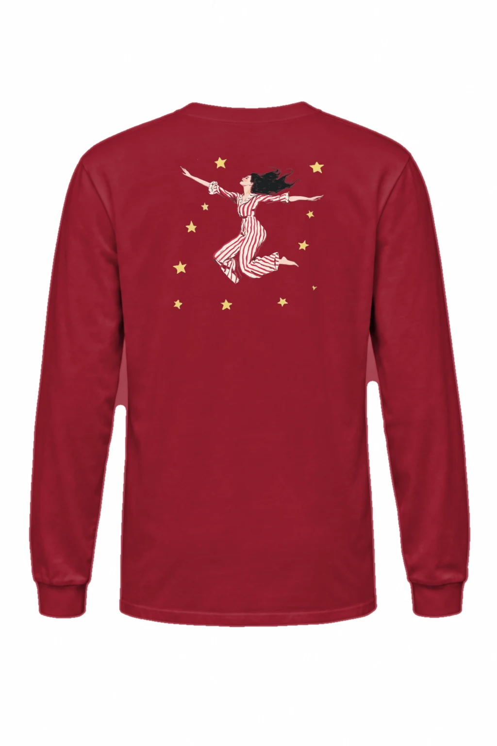 "Starbound Stripe Leap" Unisex Longsleeve T-shirt | Gildan 2400
