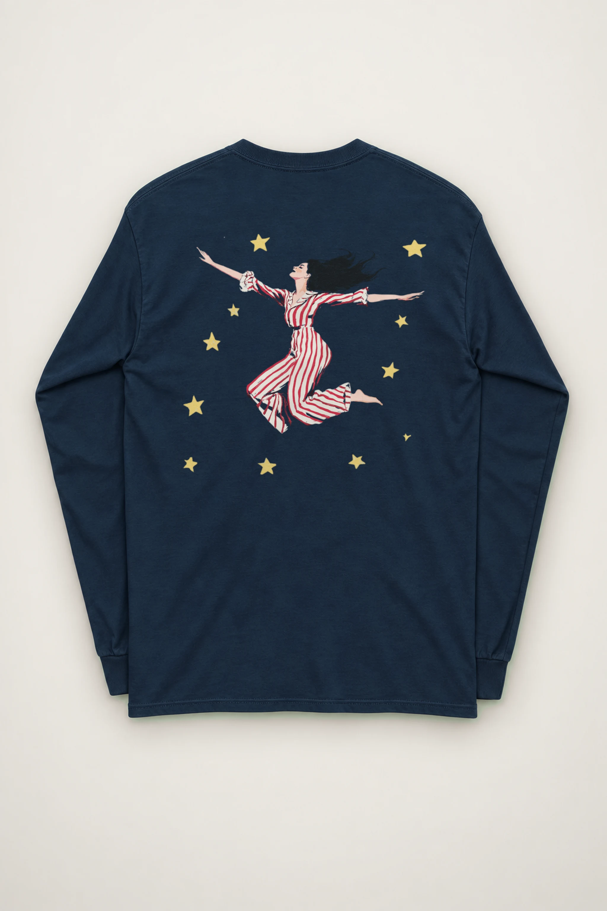 "Starbound Stripe Leap" Unisex Longsleeve T-shirt