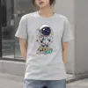 "Starlit Space Drifter" Heavyweight Unisex Crewneck T-shirt