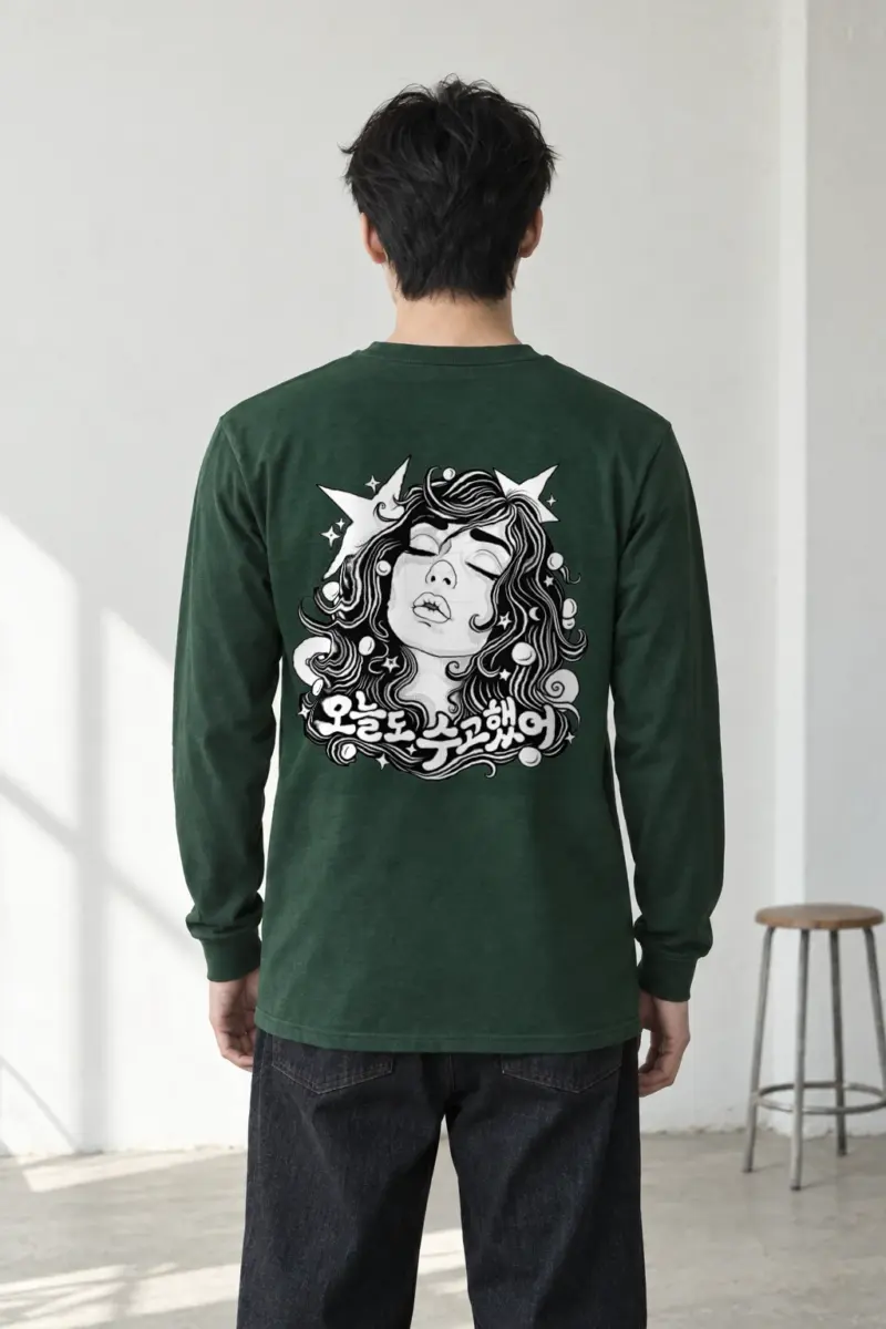 "Starlit Wavy Hair" Unisex Longsleeve T-shirt