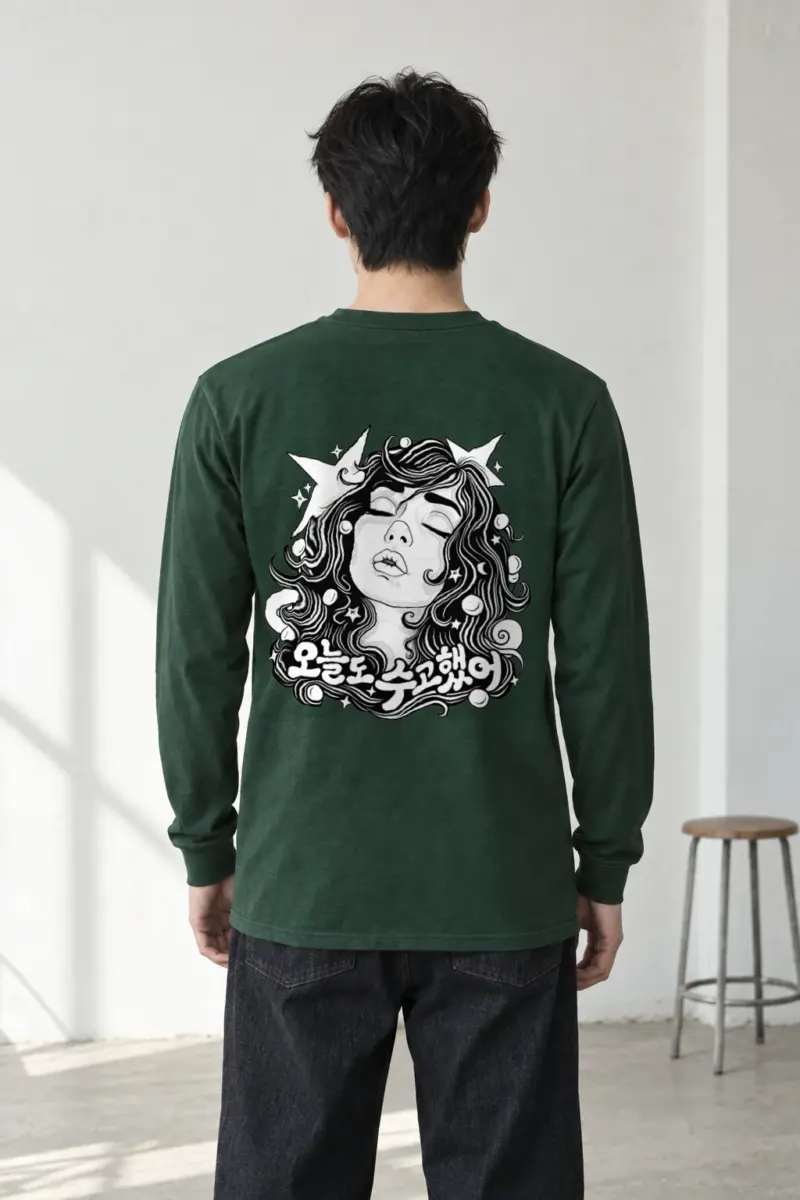 "Starlit Wavy Hair" Unisex Longsleeve T-shirt