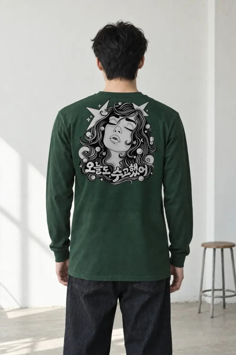 "Starlit Wavy Hair" Unisex Longsleeve T-shirt