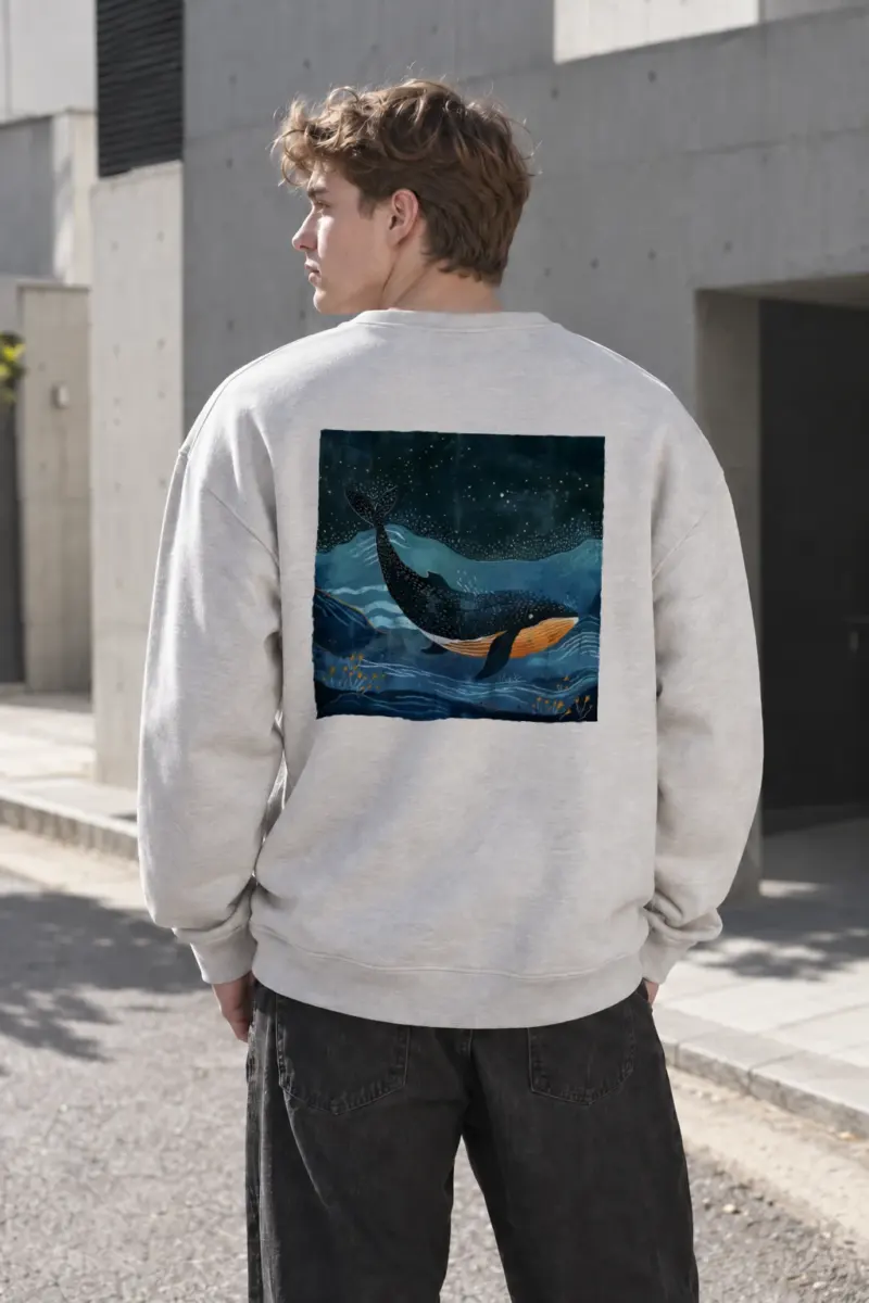 “Starry Orca” Heavy Blend Unisex Crewneck Sweatshirt | Gildan 18000