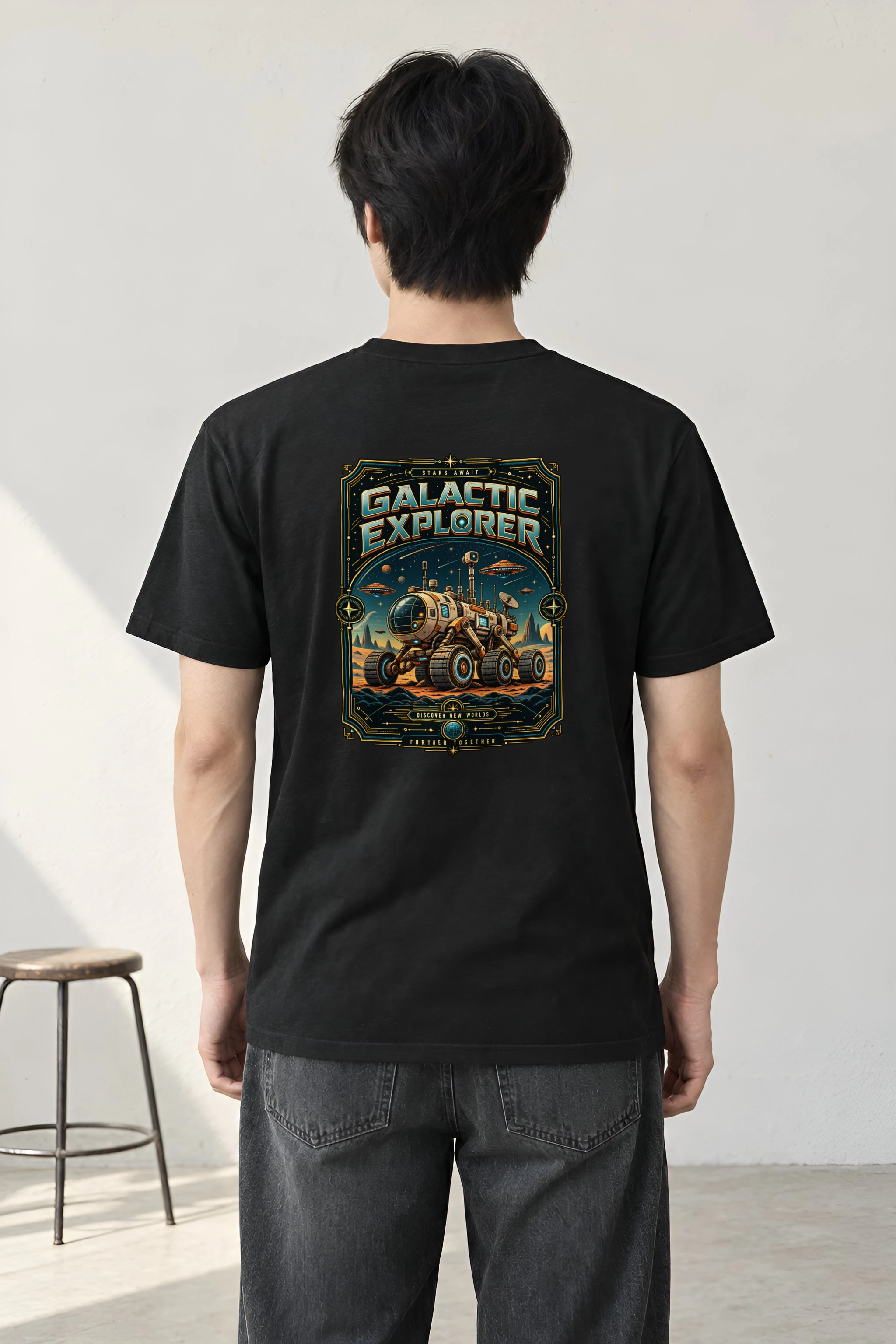 "Stars Await" Heavyweight Unisex Crewneck T-shirt