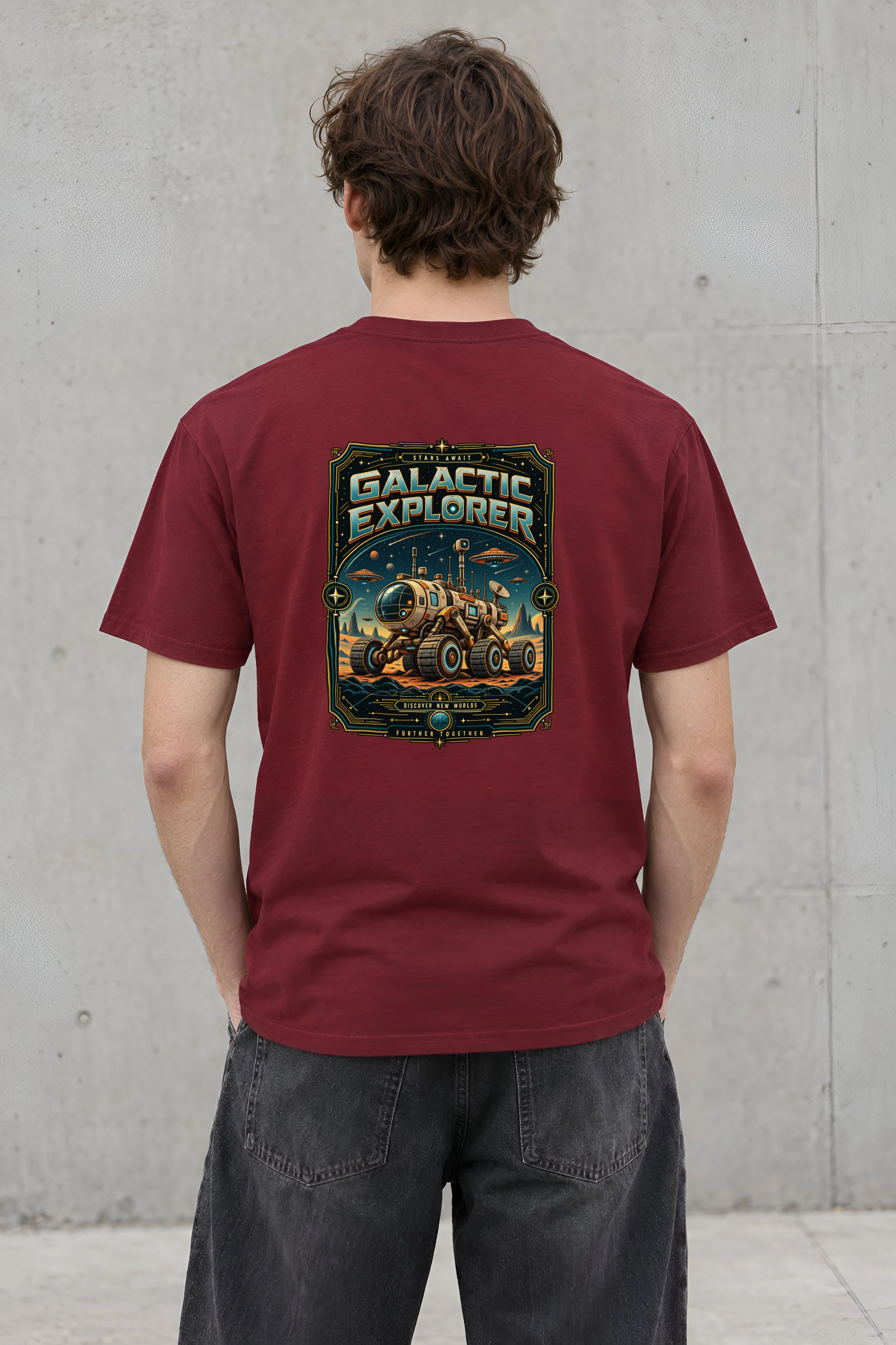 "Stars Await" Heavyweight Unisex Crewneck T-shirt