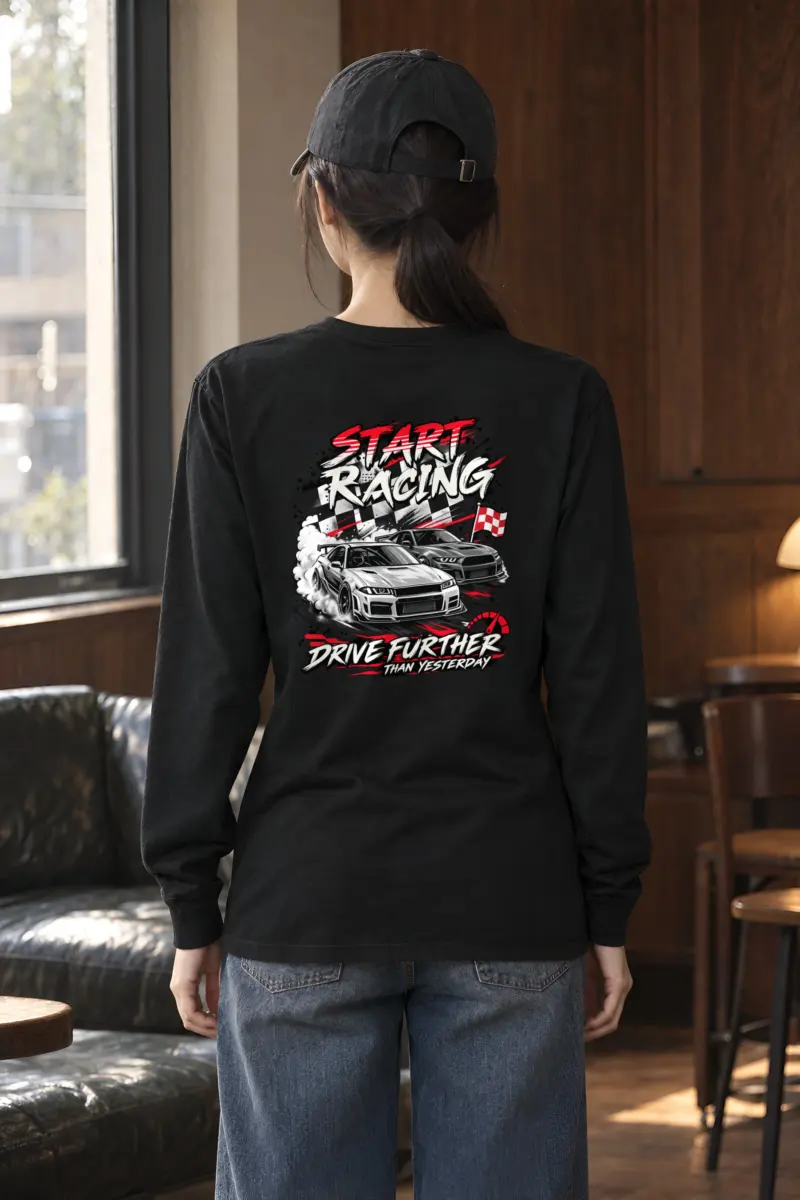 "Start Racing" Unisex Longsleeve T-shirt