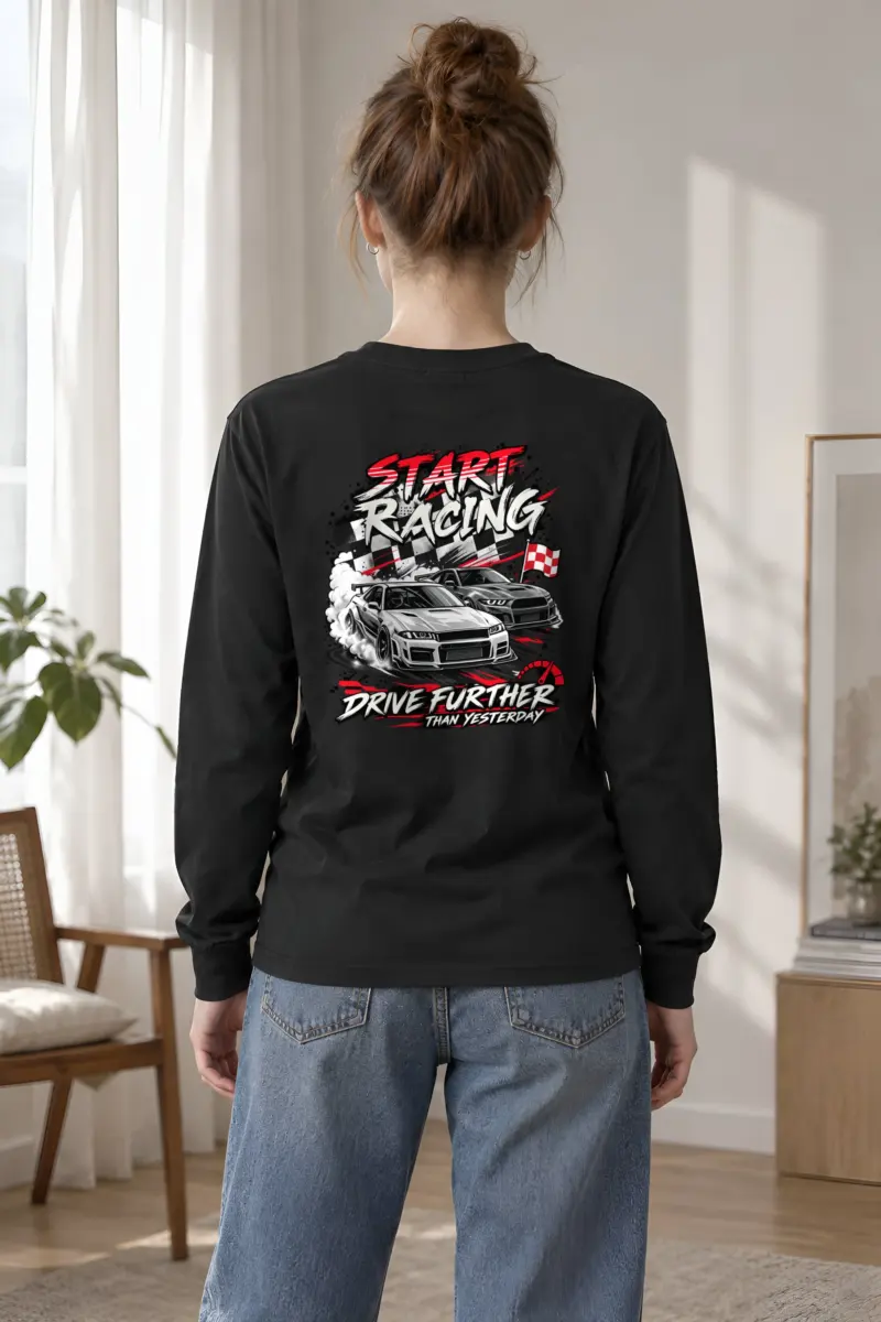 "Start Racing" Unisex Longsleeve T-shirt