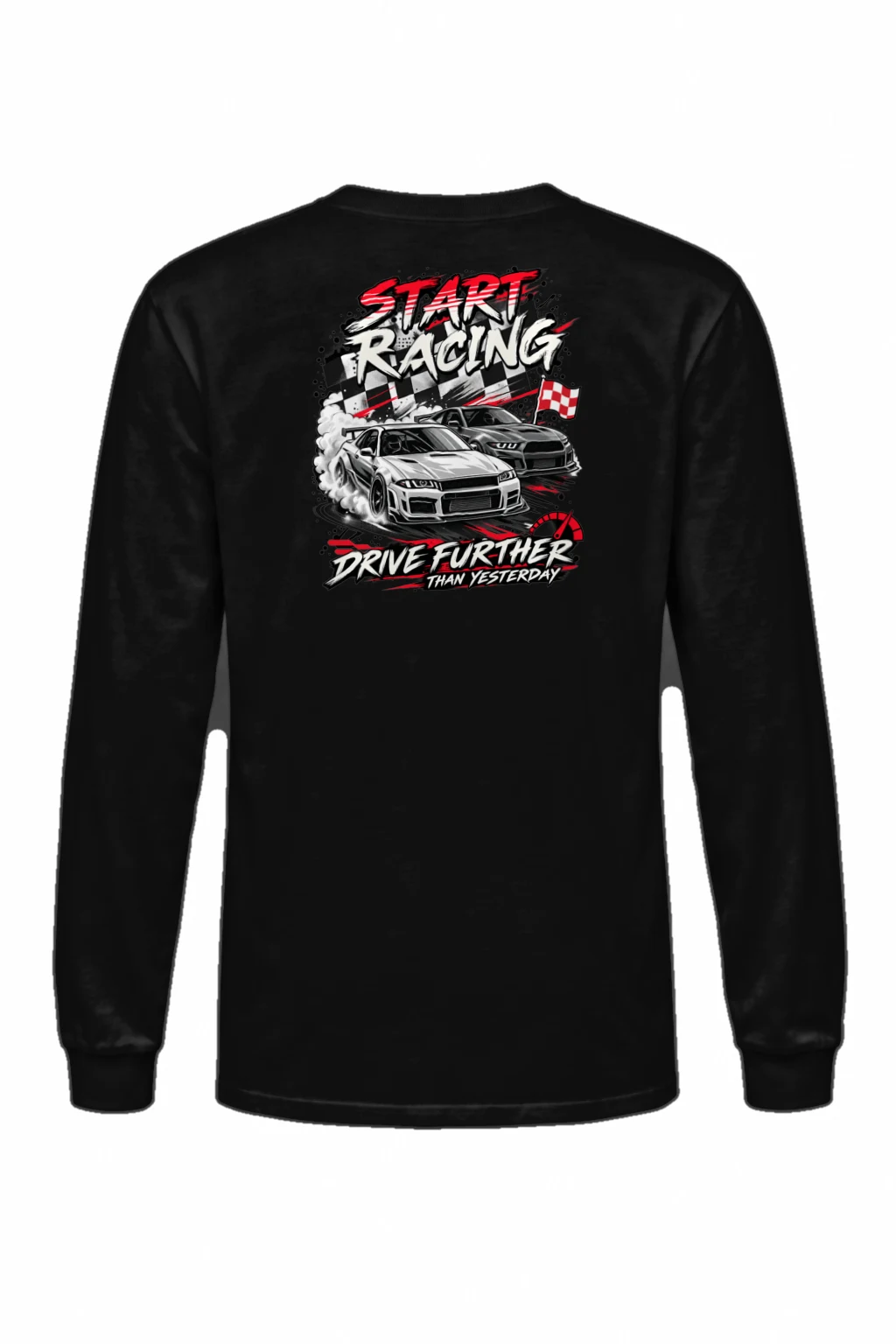 "Start Racing" Unisex Longsleeve T-shirt | Gildan 2400