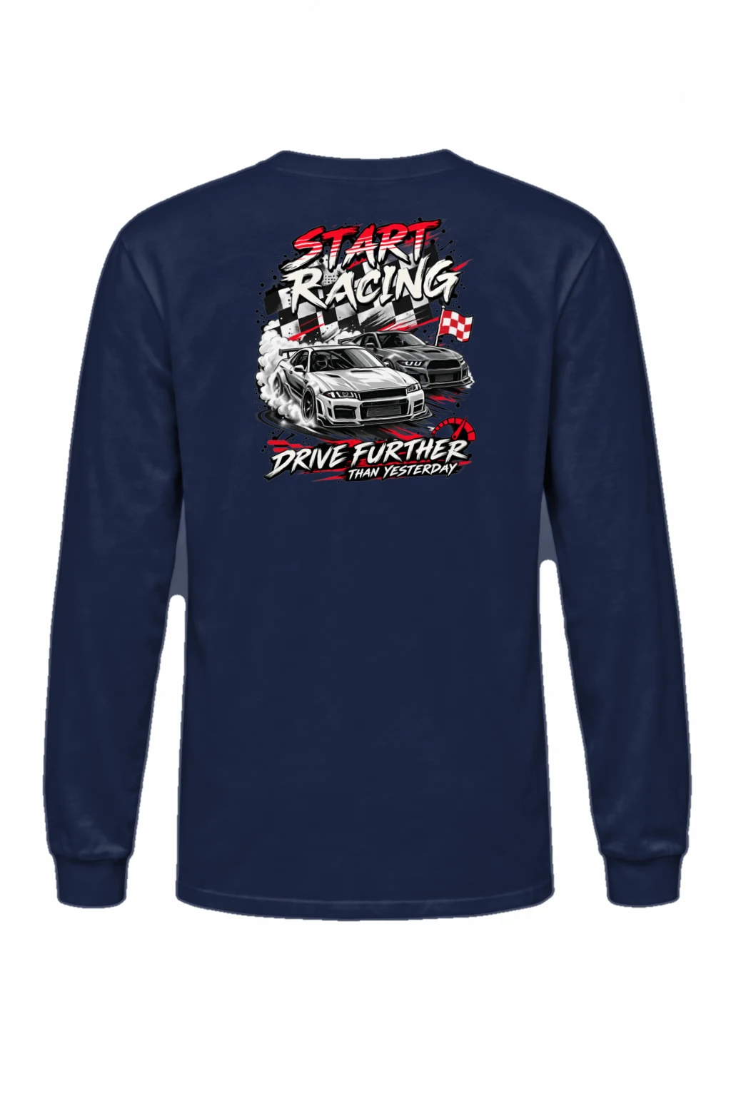 "Start Racing" Unisex Longsleeve T-shirt | Gildan 2400