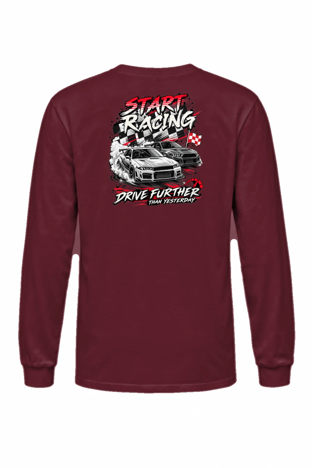 "Start Racing" Unisex Longsleeve T-shirt | Gildan 2400