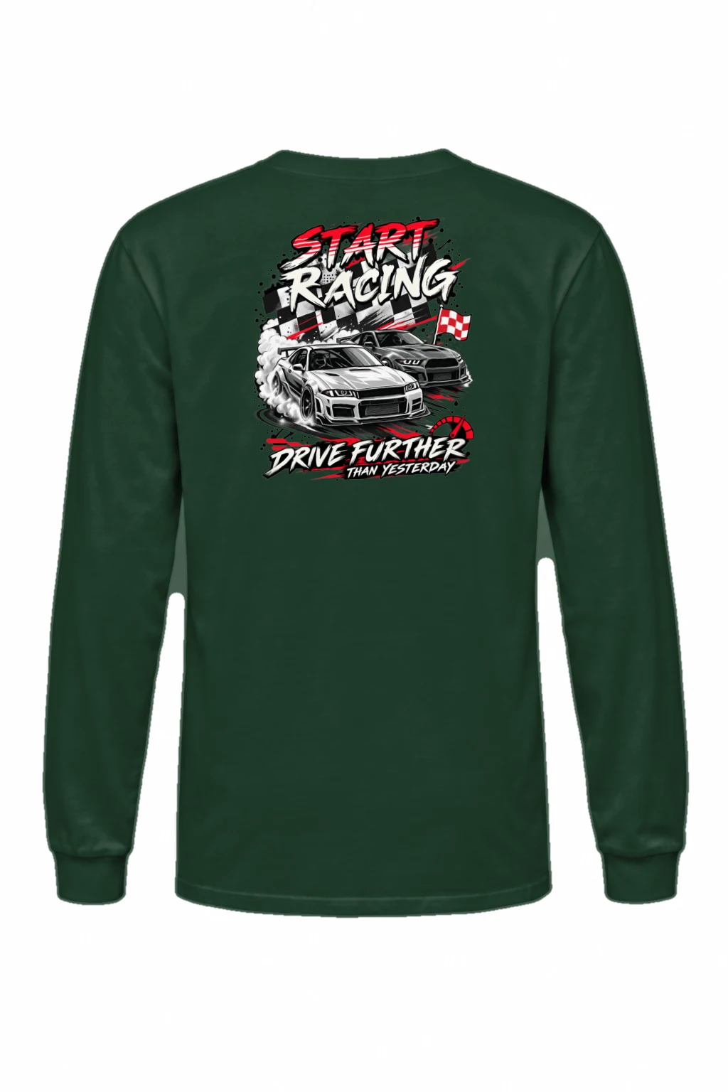 "Start Racing" Unisex Longsleeve T-shirt | Gildan 2400