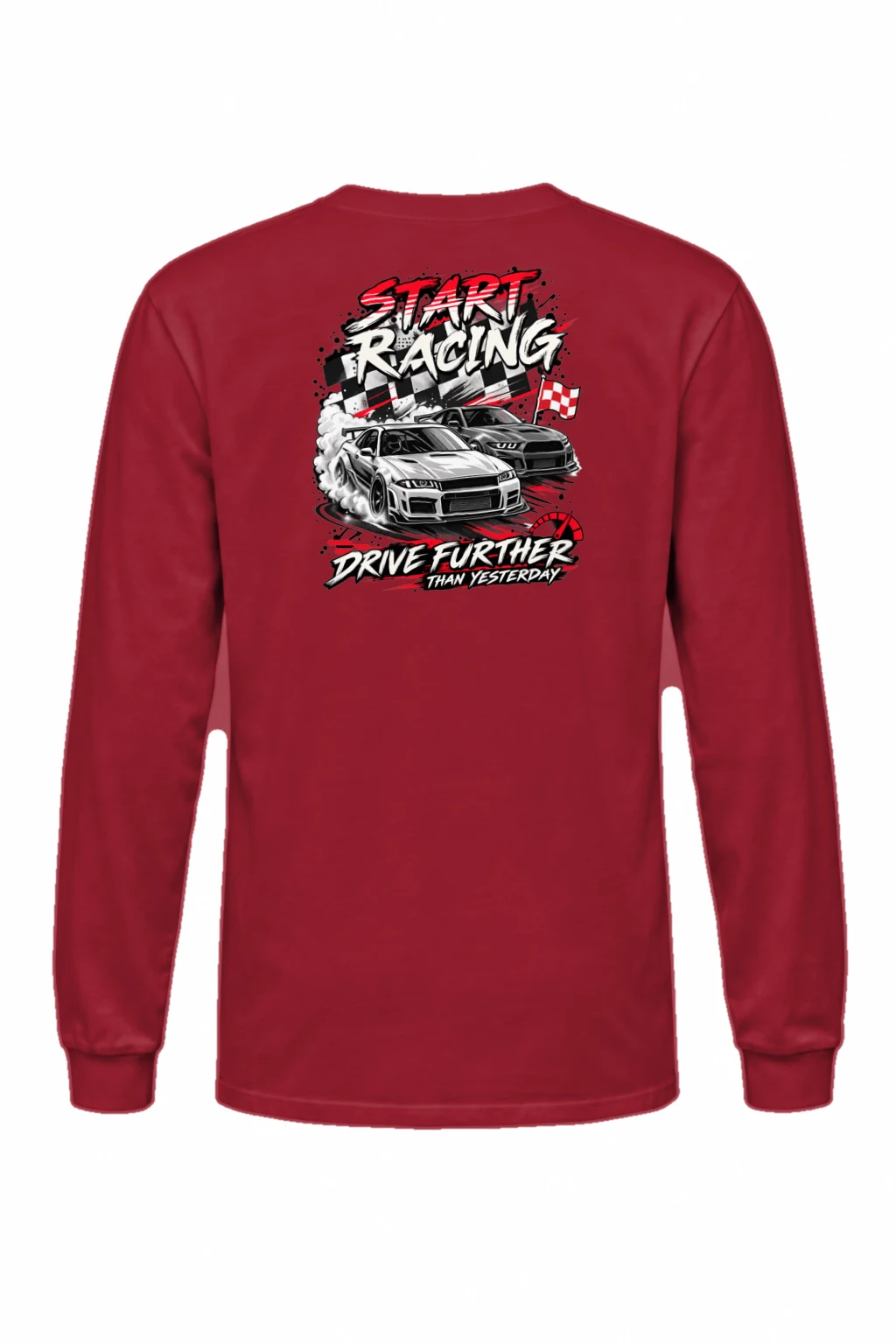"Start Racing" Unisex Longsleeve T-shirt | Gildan 2400