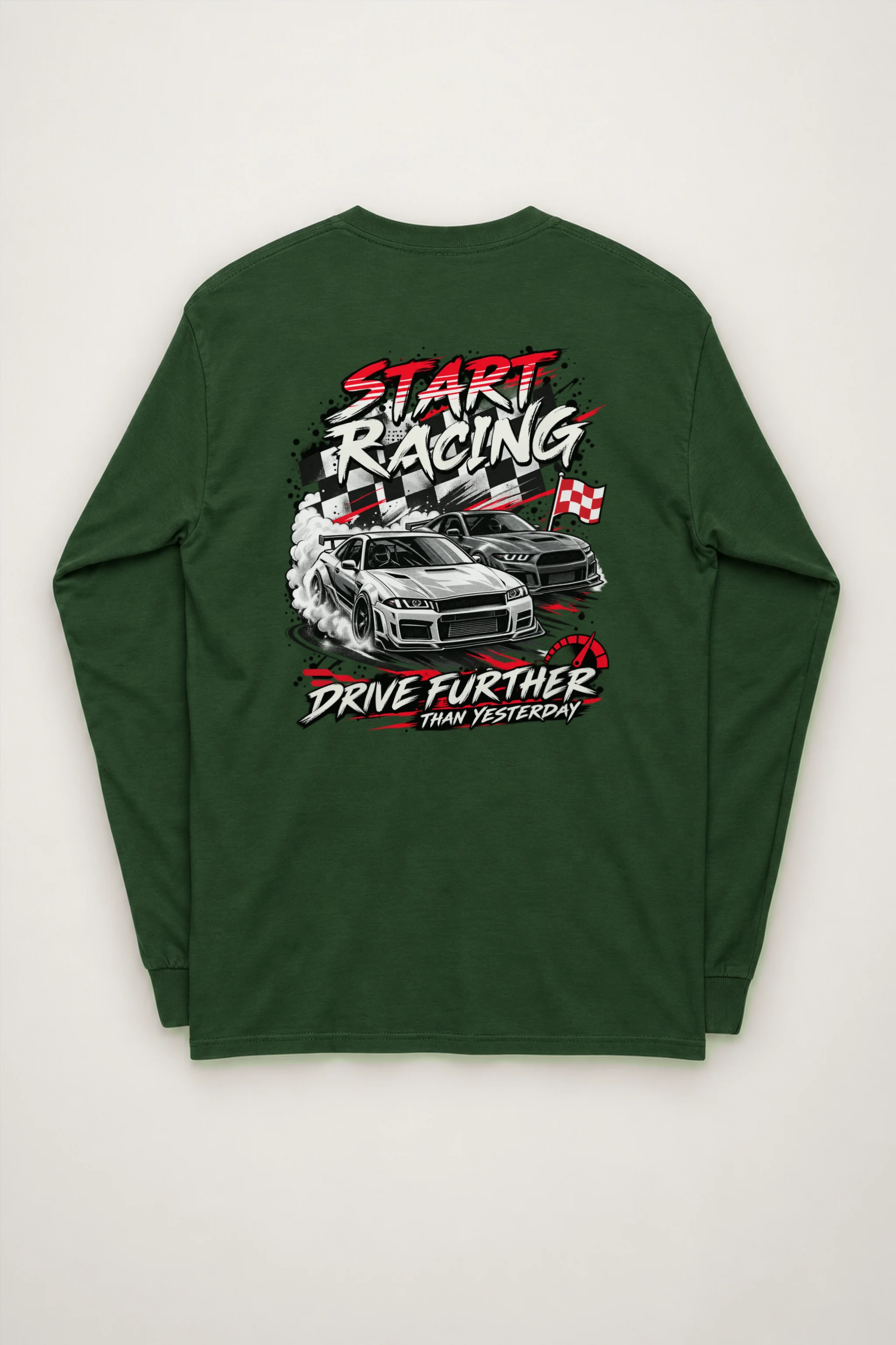 "Start Racing" Unisex Longsleeve T-shirt