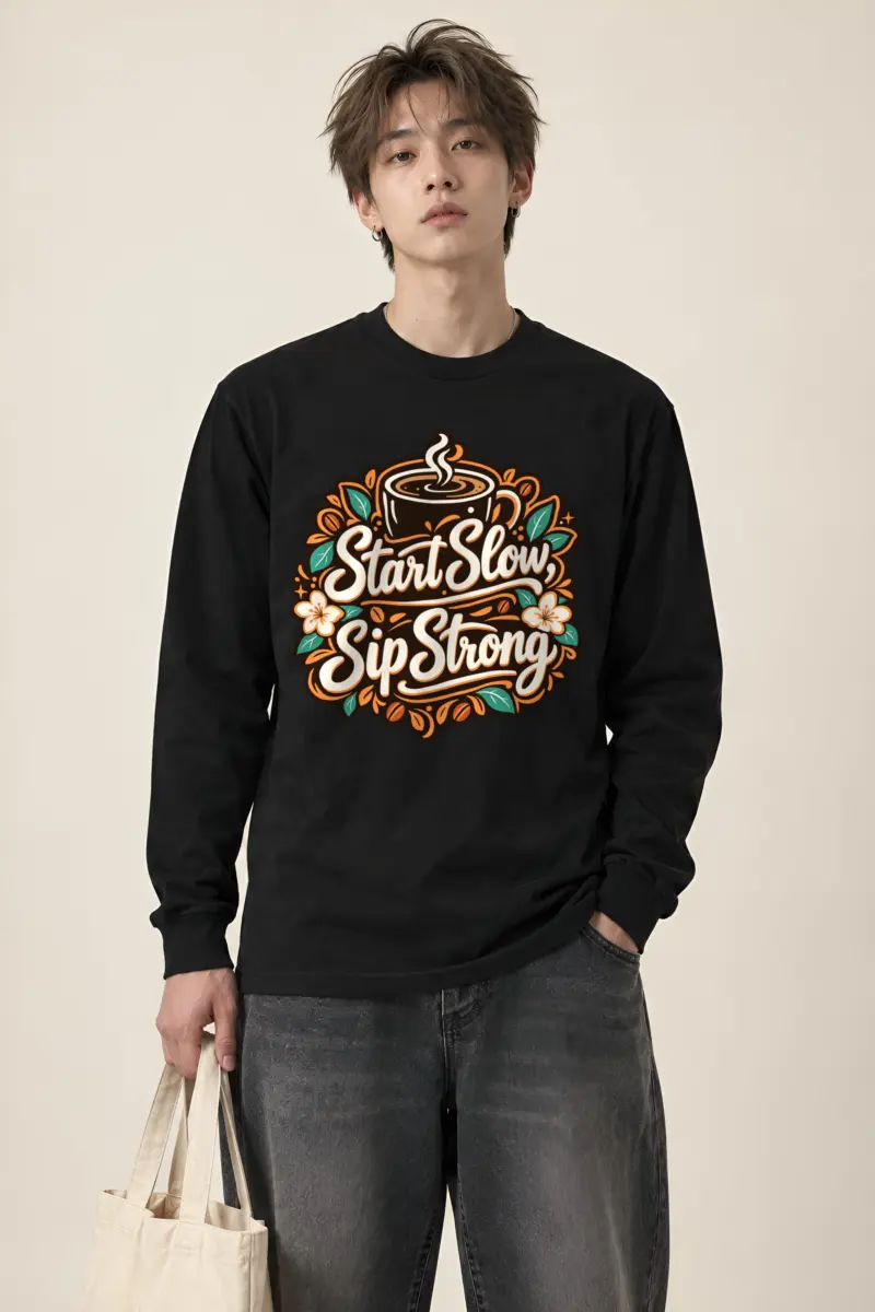 "Start Slow Sip Strong" Unisex Longsleeve T-shirt
