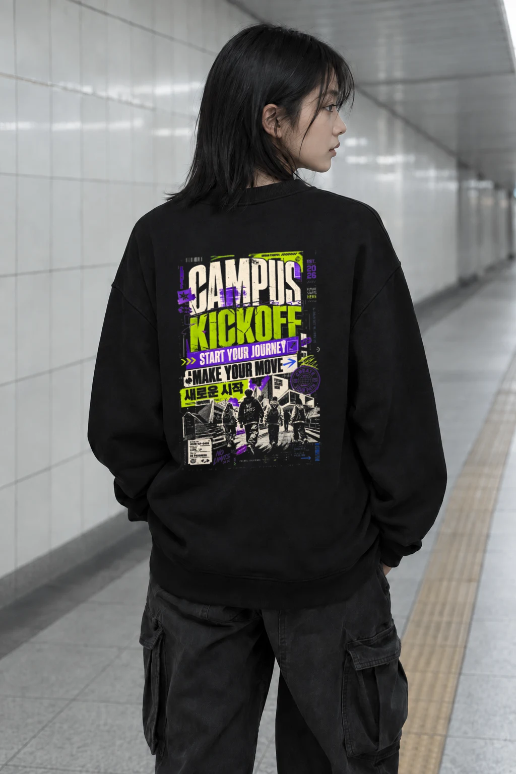 "Start Your Journey" Unisex Sponge Fleece Crewneck Sweatshirt | Bella + Canvas 3901