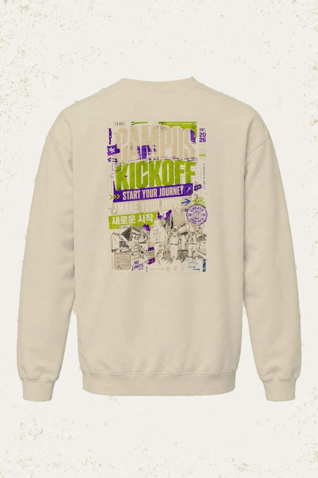 "Start Your Journey" Unisex Sponge Fleece Crewneck Sweatshirt | Bella + Canvas 3901