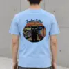 "Startled Sunset Cat" Heavyweight Unisex Crewneck T-shirt | Gildan 5000