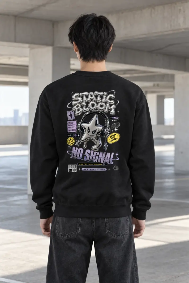 "Static Bloom" Heavy Blend Unisex Crewneck Sweatshirt