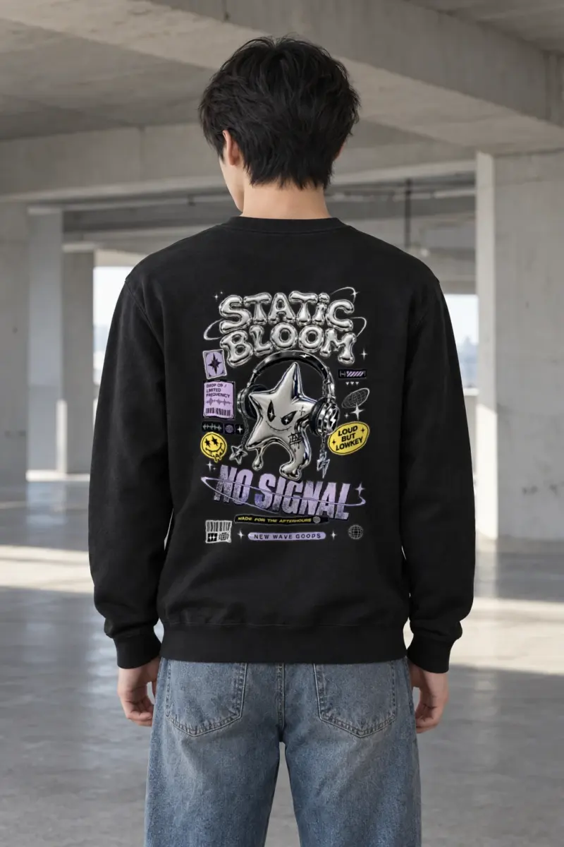 "Static Bloom" Heavy Blend Unisex Crewneck Sweatshirt
